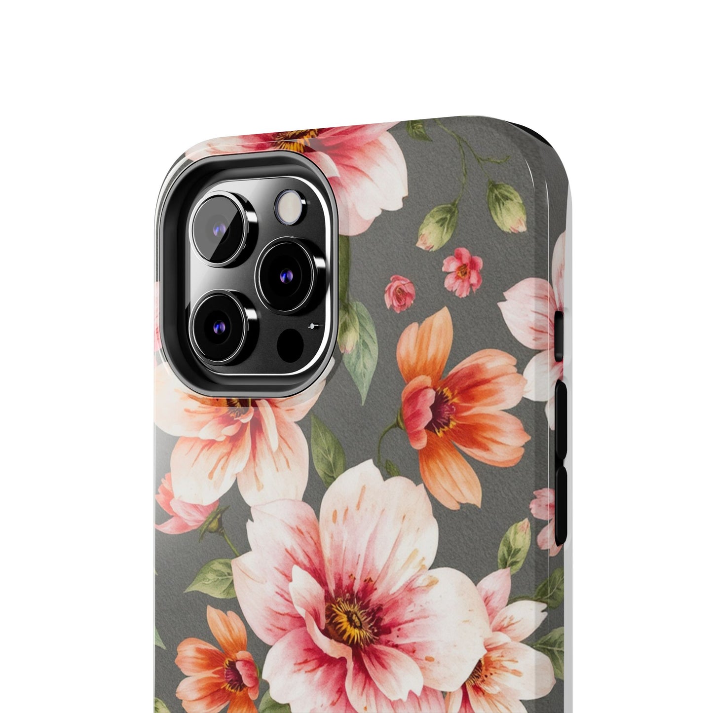 Floral Pink Tough Phone Case - Stylish & Durable Floral Design - for iPhone