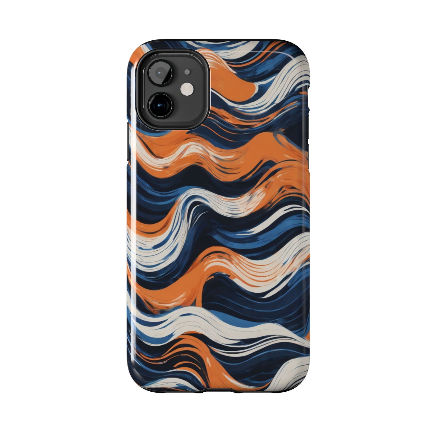 Wave Pattern Tough Phone Case - Stylish and Durable for Modern Lifestyle - for iPhone