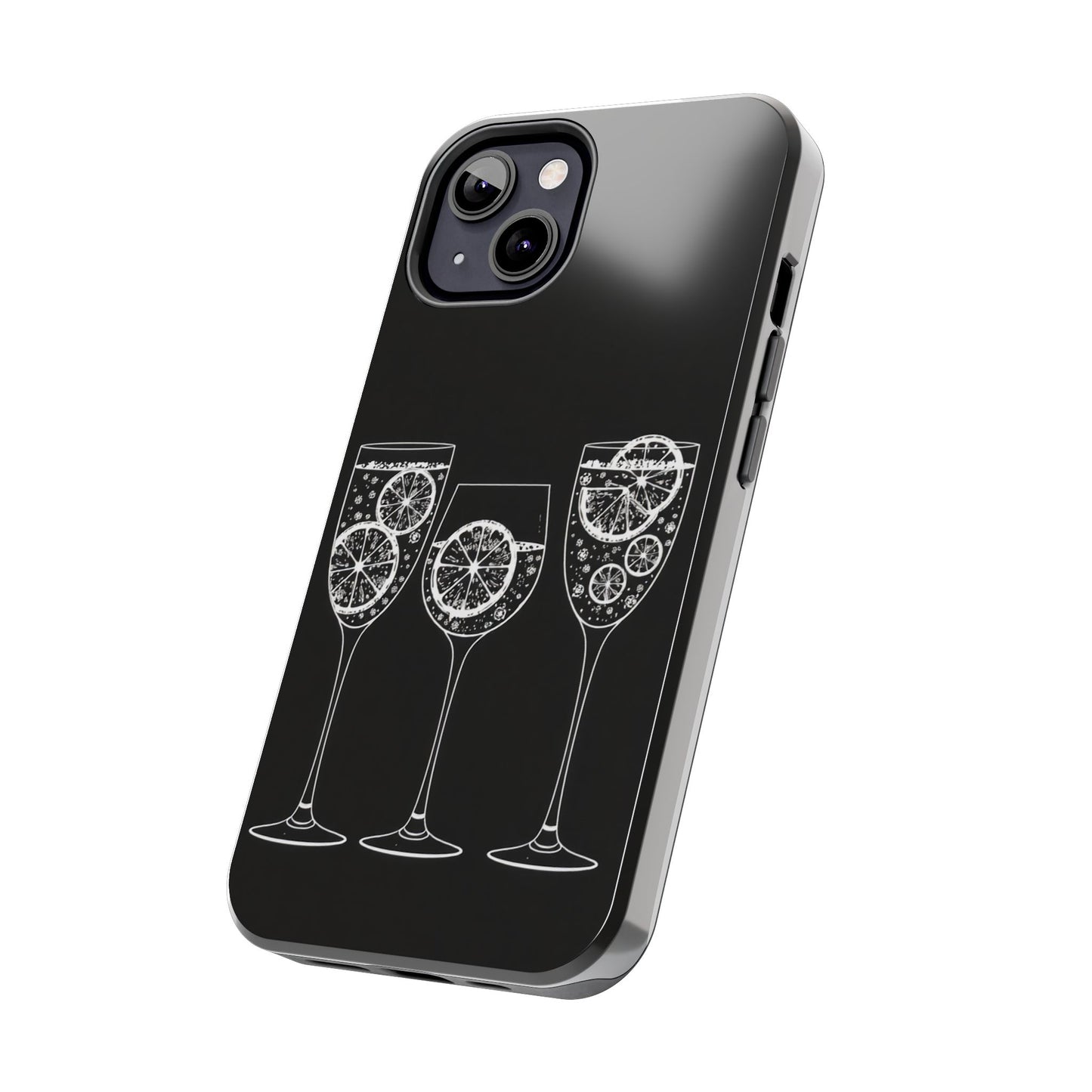 Stylish Tough Phone Cases with Citrus Glass Design, Protective Cases for Parties, Summer Events, and Everyday Use