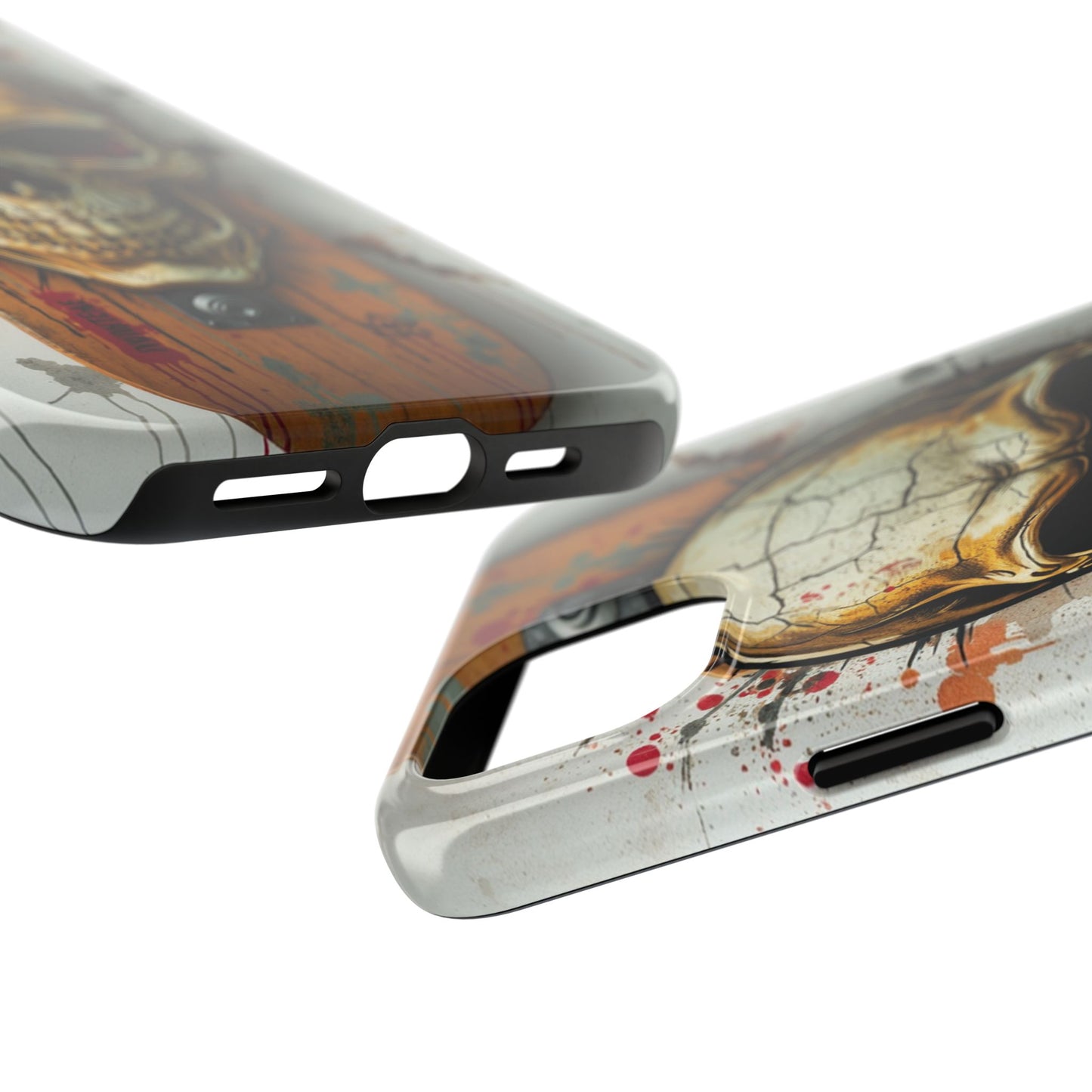 Edgy Skull Tough Phone Case - Durable Protection for Skateboard Enthusiasts