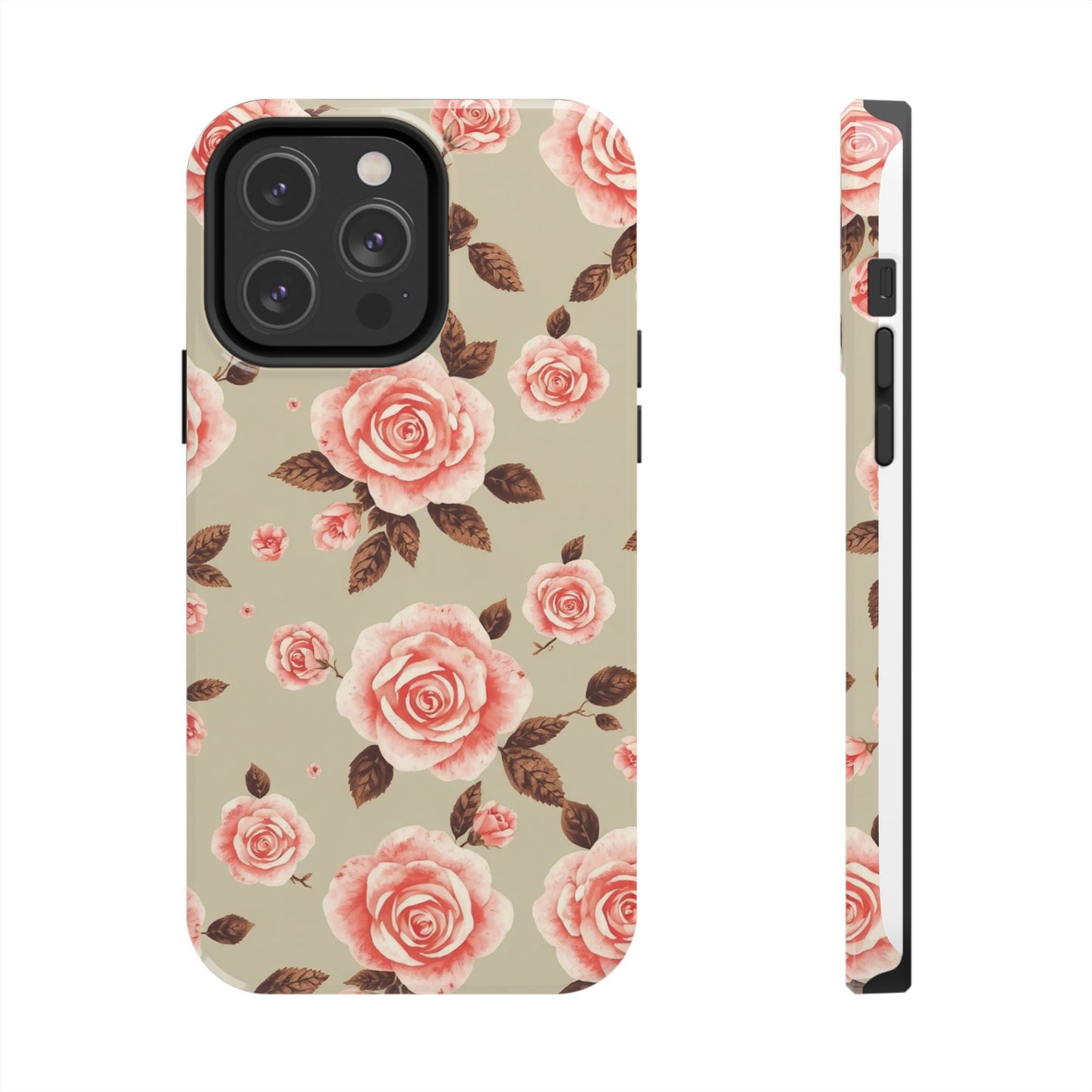 Elegant Floral Tough Phone Case for Stylish Protection - for iPhone