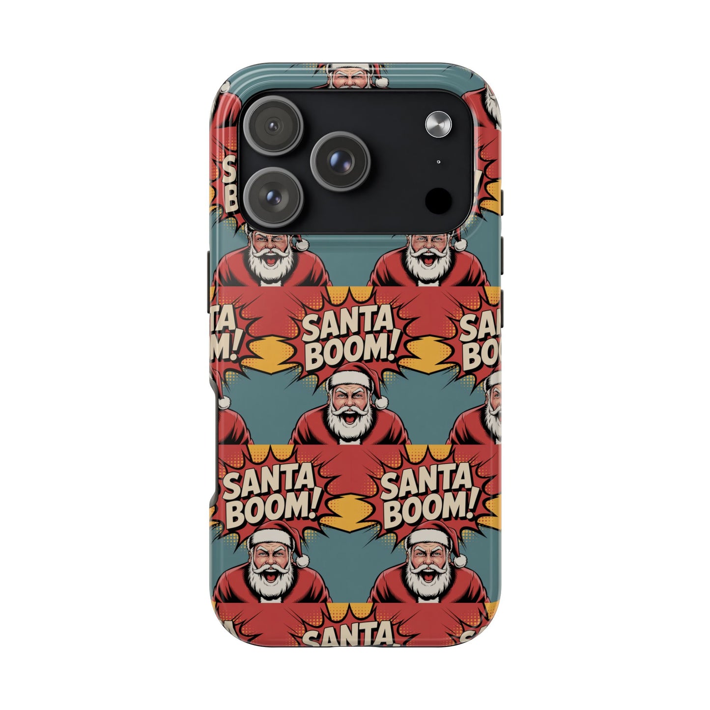 Festive Santa Boom Pattern Tough Phone Case