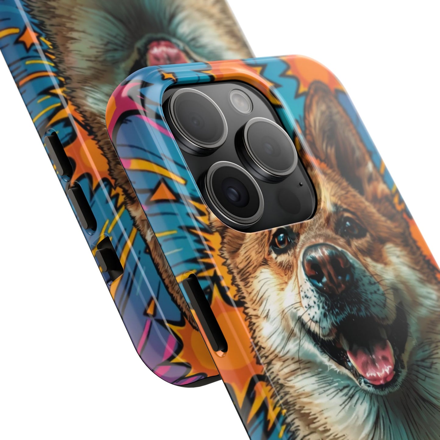Vibrant Corgi Tough Phone Case - Fun Design for Pet Lovers