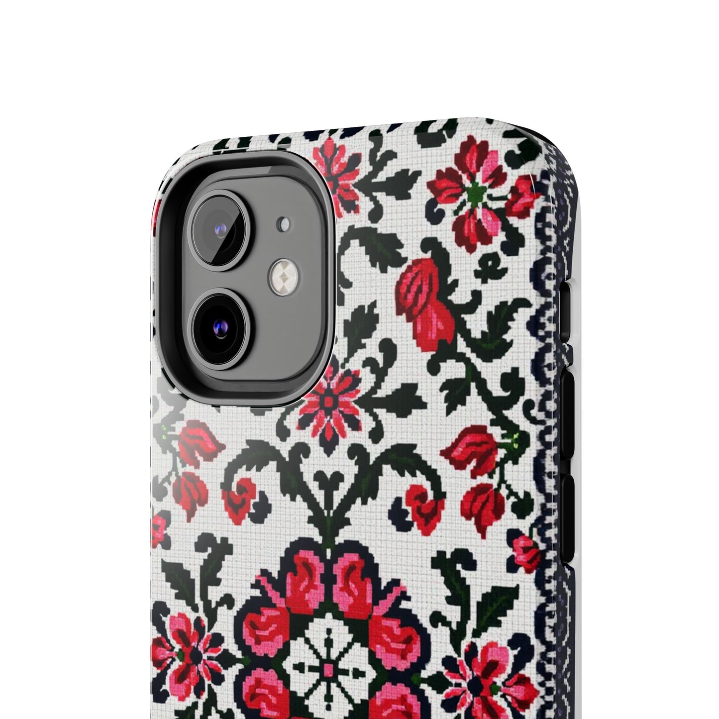 Traditional Knit Floral Design | Tough Phone Case - Durable Protection for iPhone