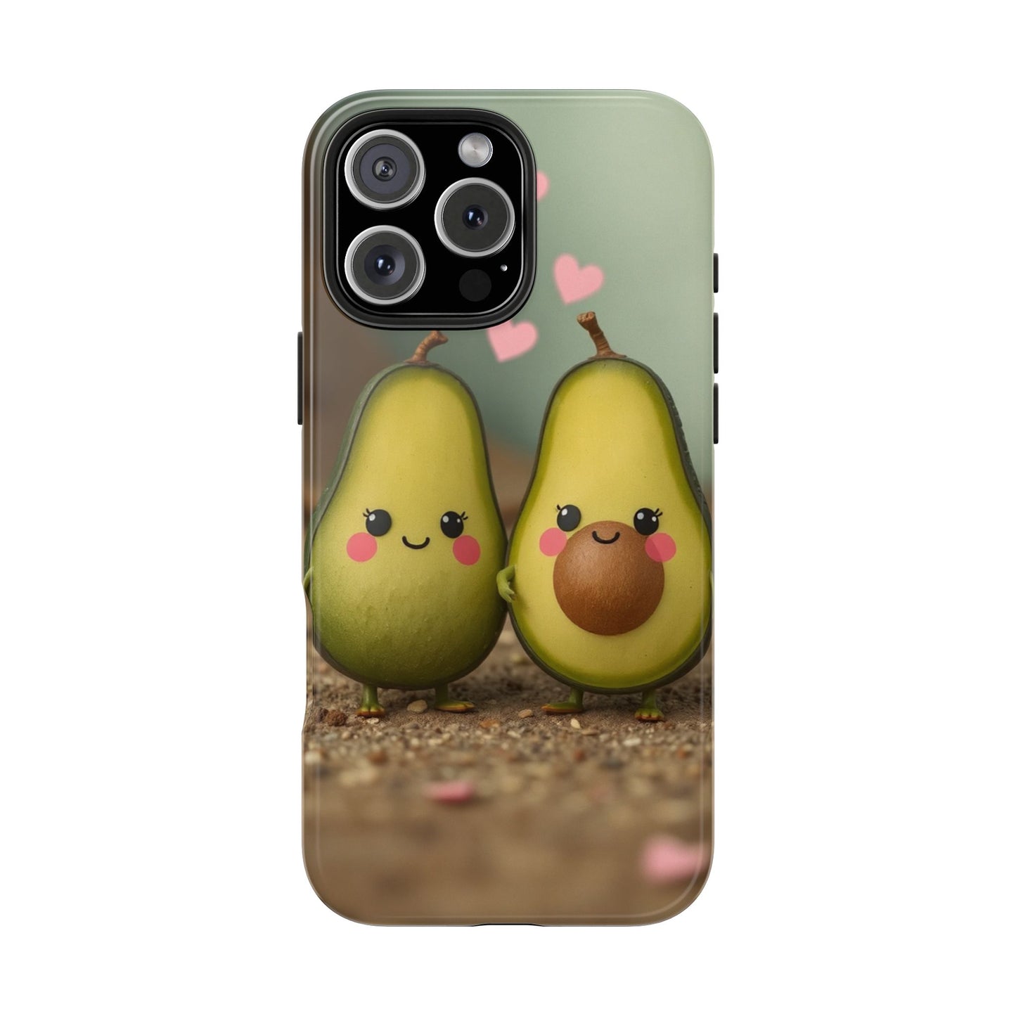 Cute Avocado Phone Case, Funny Tough Case, Quirky Phone Accessory, Gifts for Foodies, Valentine's Day Present