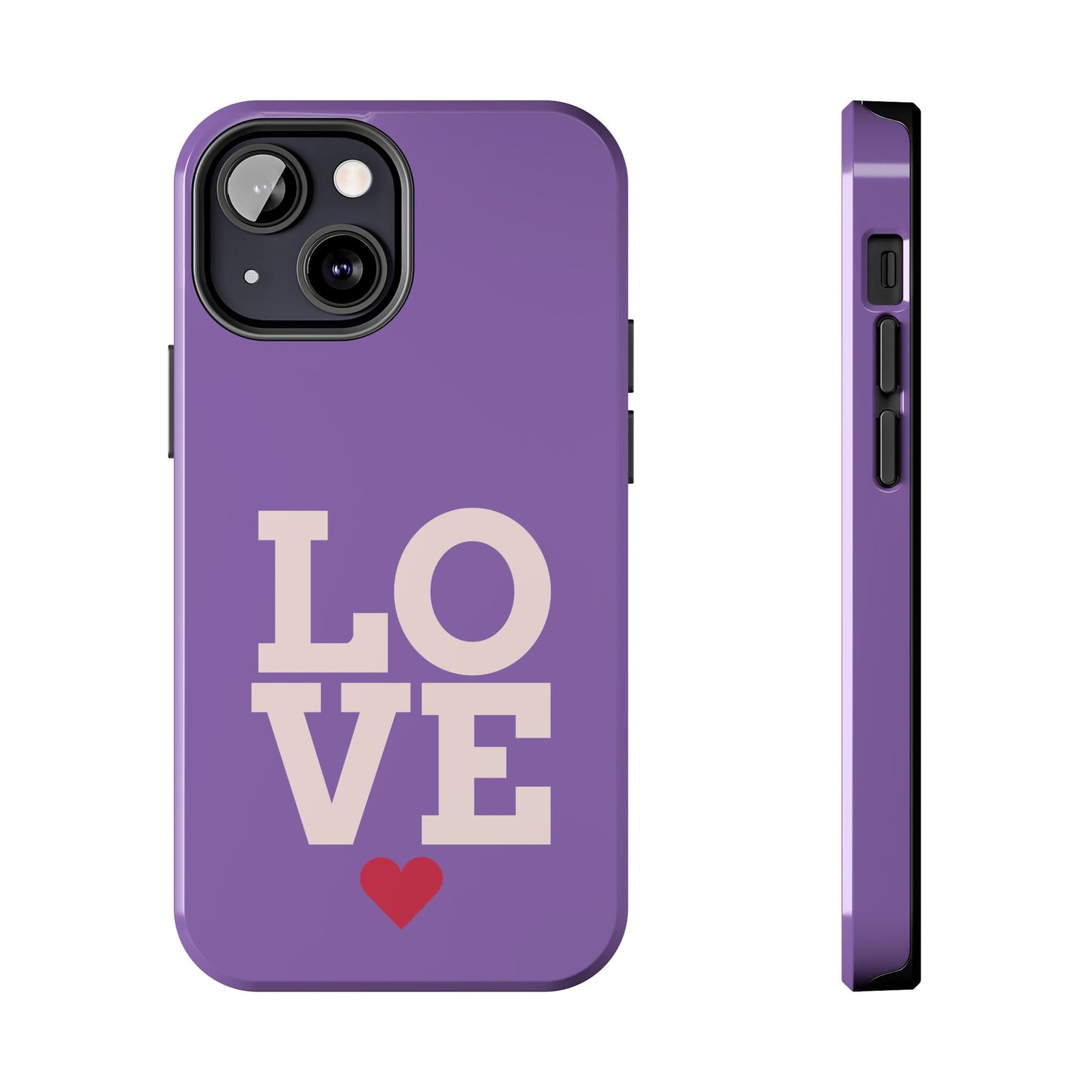 Purple Love Phone Case - Durable & Stylish Tough Case - for iPhone