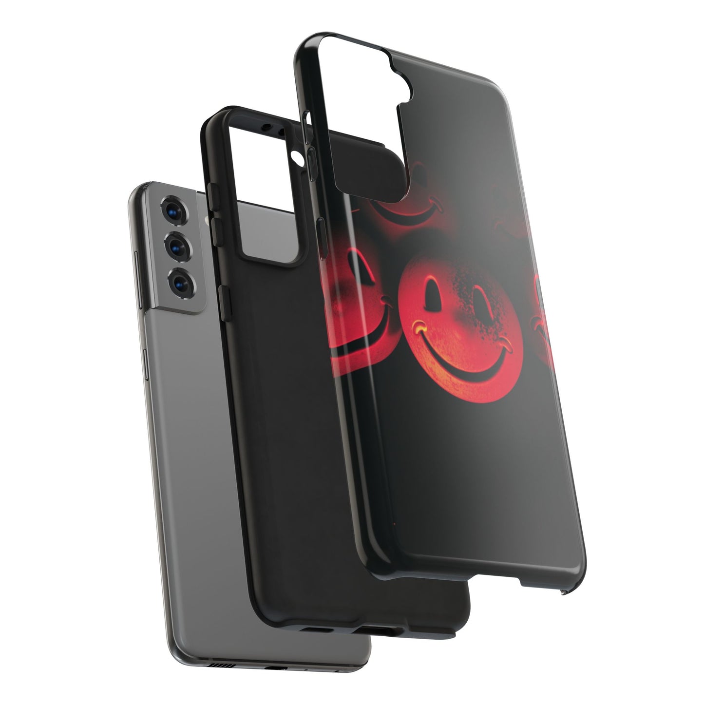 Smiley Face Tough Phone Case - Durable Protection with Fun Design