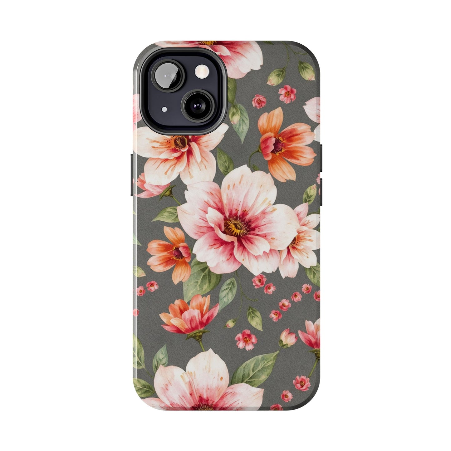 Floral Pink Tough Phone Case - Stylish & Durable Floral Design - for iPhone