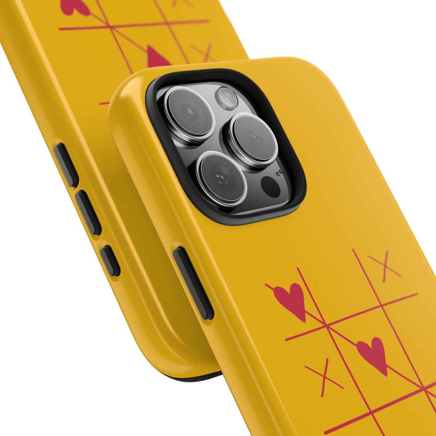 Heart Game Tough Phone Case - Fun Yellow Design for Gamers & Loved Ones - for iPhone