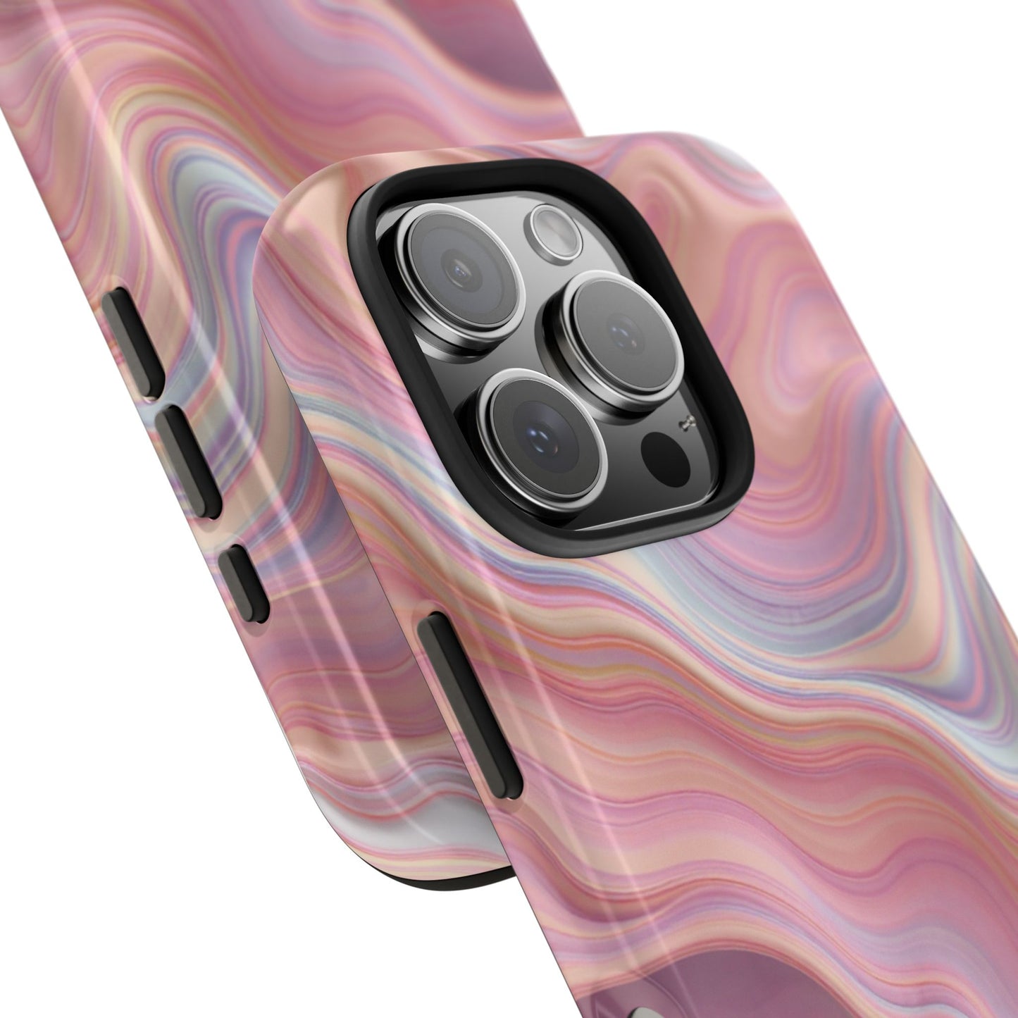 Stylish Tough Phone Cases - Abstract Pink Marble Design