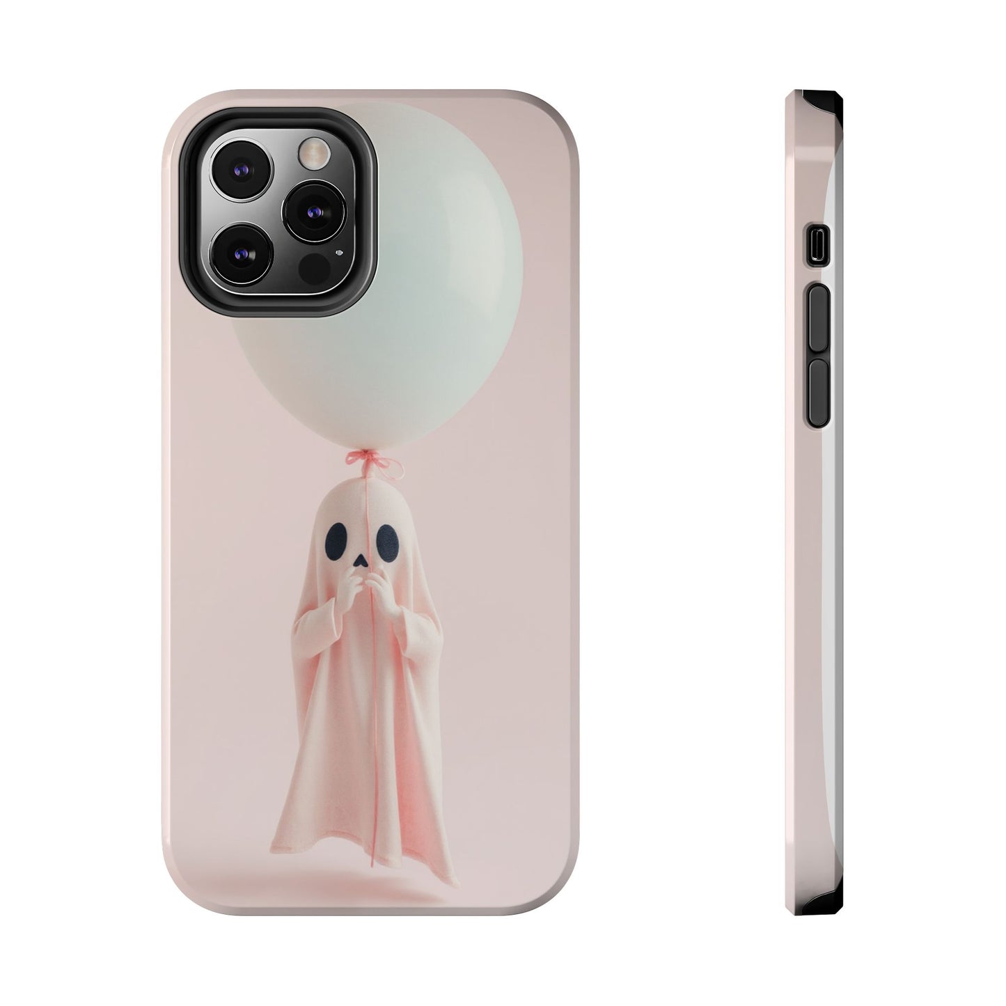 Cute Ghost Phone Case with Balloon - Tough Protection for Spooky Vibes