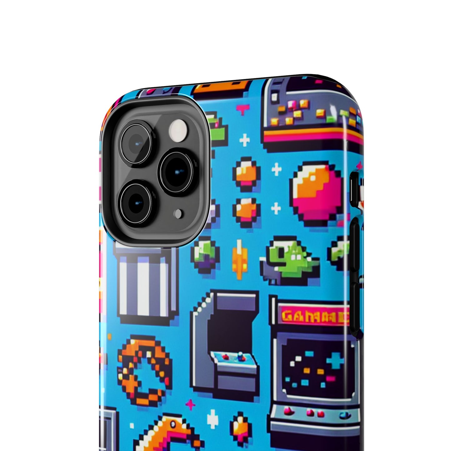 Retro Gaming Tough Phone Case - Pixel Art Design for Gamers - for iPhone