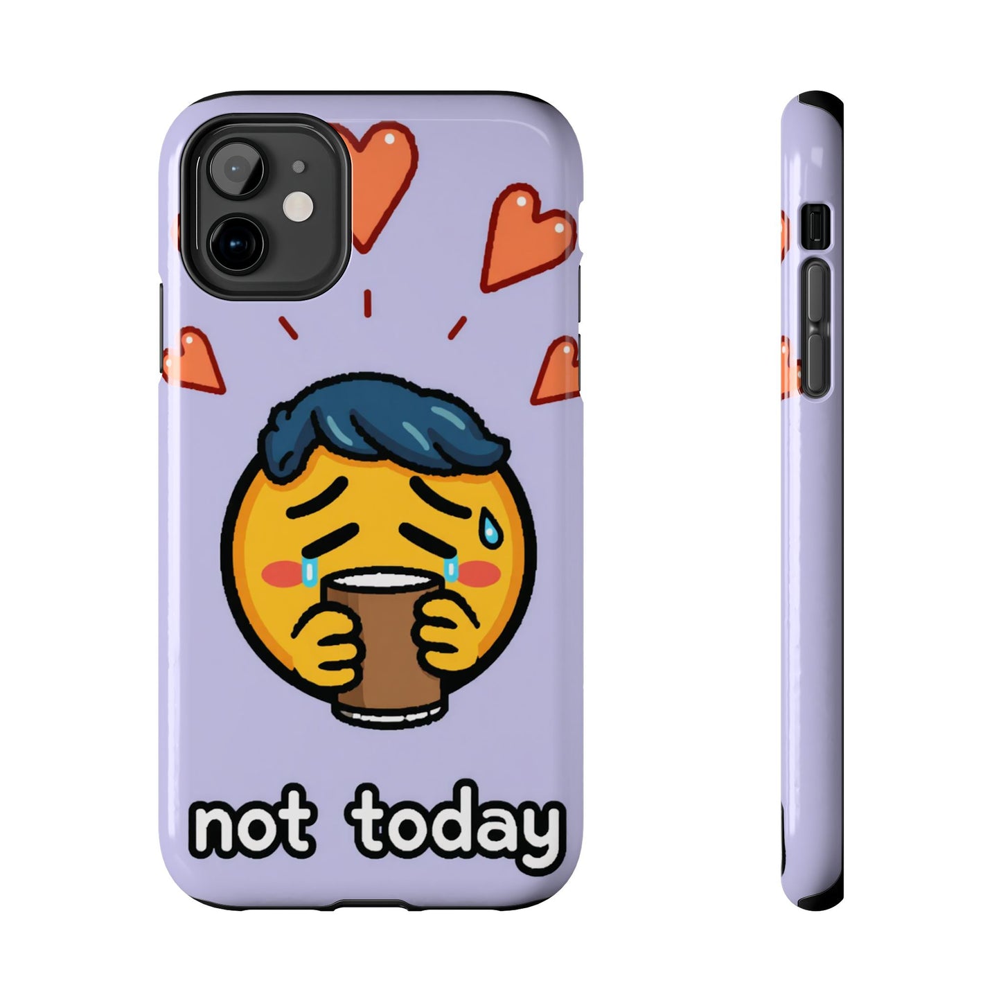 Cute Tough Phone Case - 'Not Today' Emoji Design