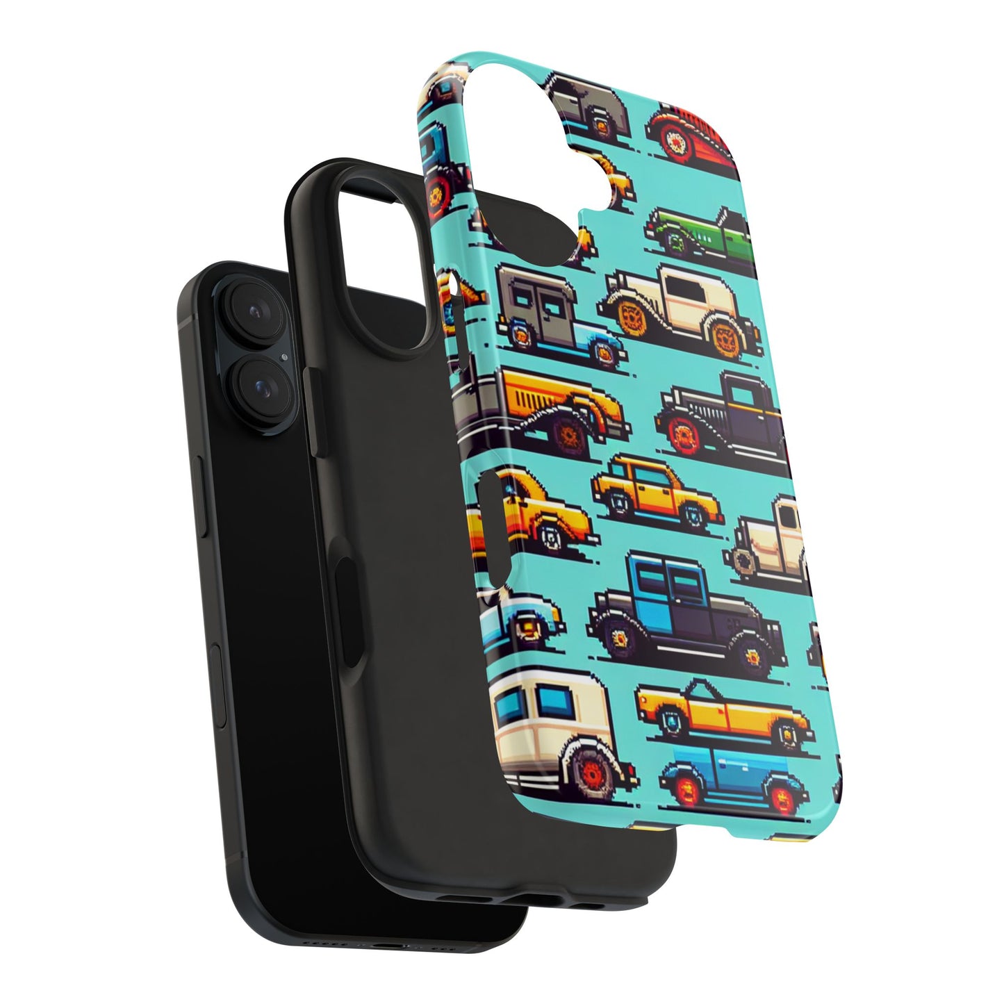 Retro Car Pixel Art Tough Phone Case - Durable & Stylish Protection - for iPhone