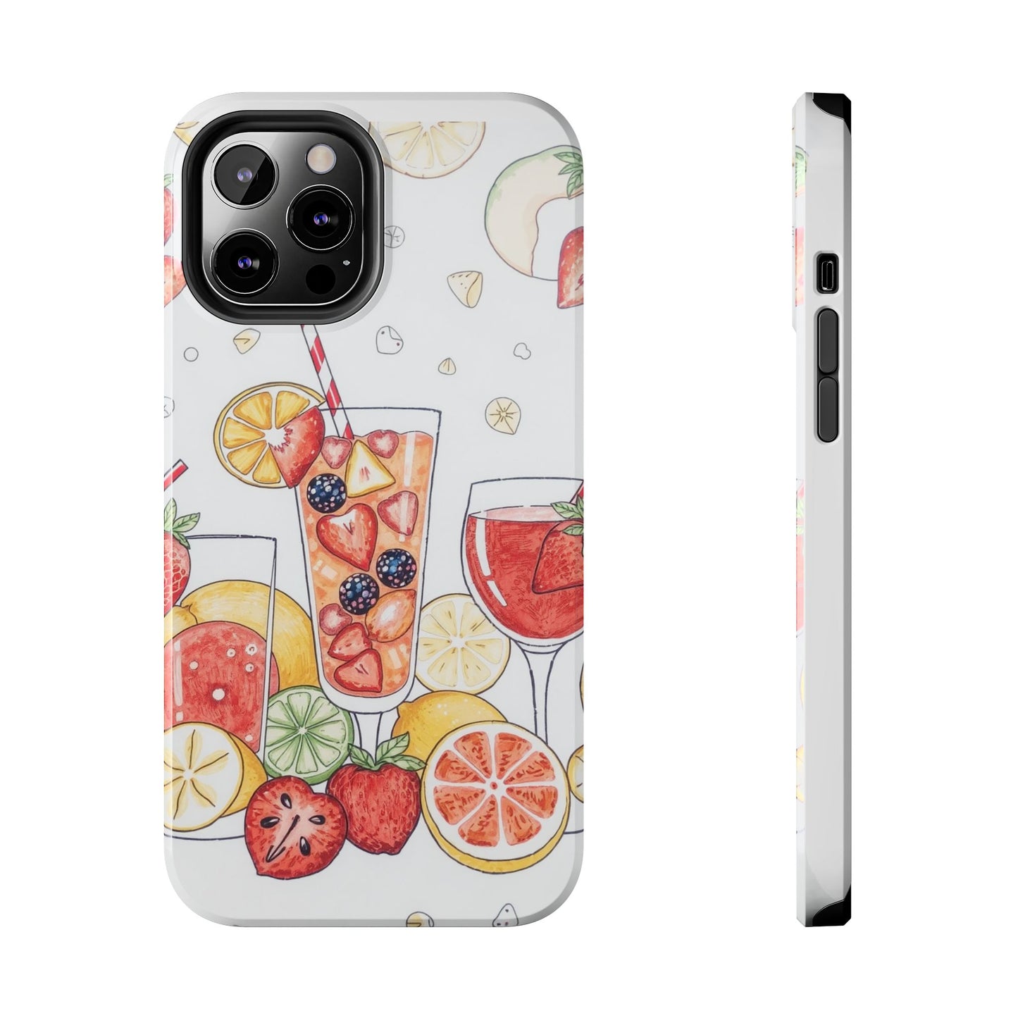 Colorful Fruit Cocktail Tough Phone Case - Perfect for Summer Vibes