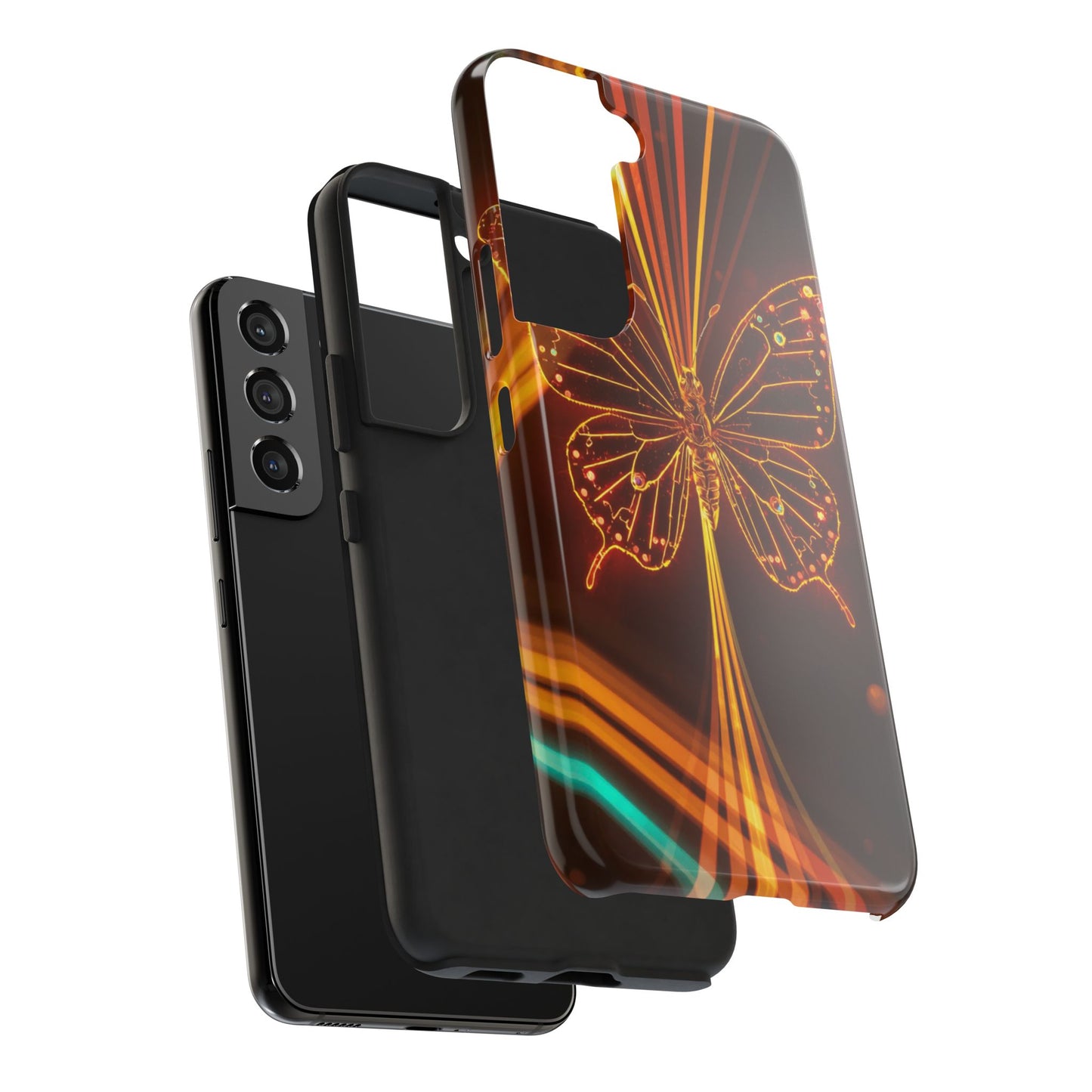 Elegant Butterfly Tough Phone Case - Stylish Protection for Nature Lovers