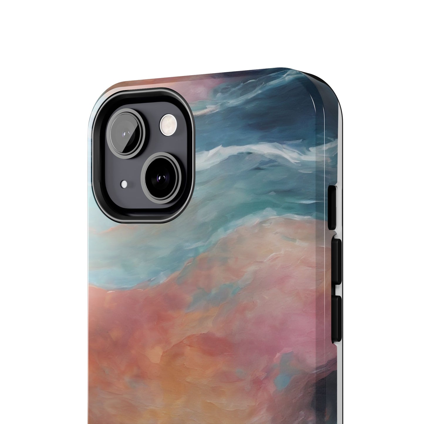 Artistic Painted Sea Tough Phone Case - Abstract Waves Design - for iPhone