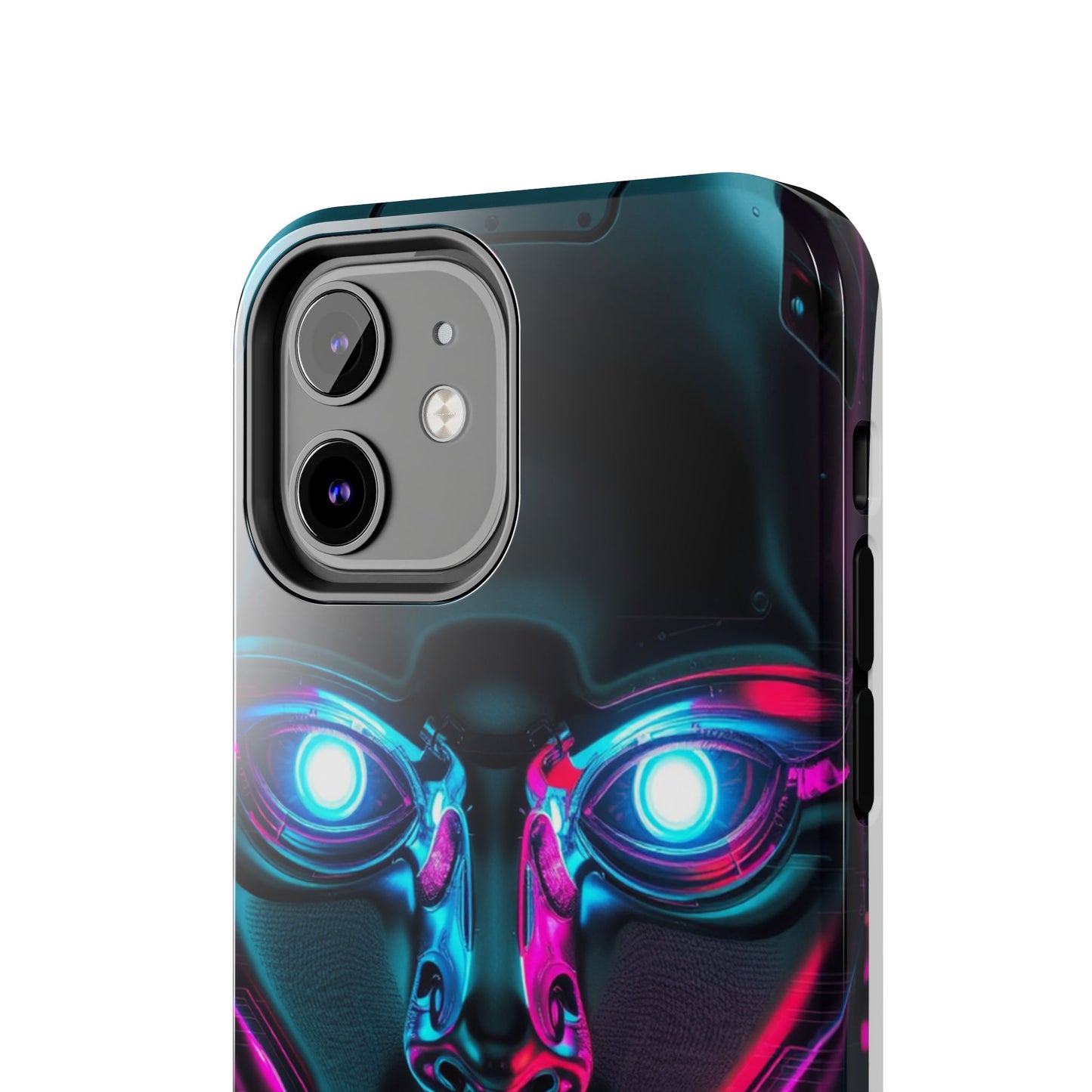 Futuristic Phone Case, Tough Phone Cover, Cyberpunk Style, Robot Design, Gift for Tech Lovers, Unique Phone Accessories