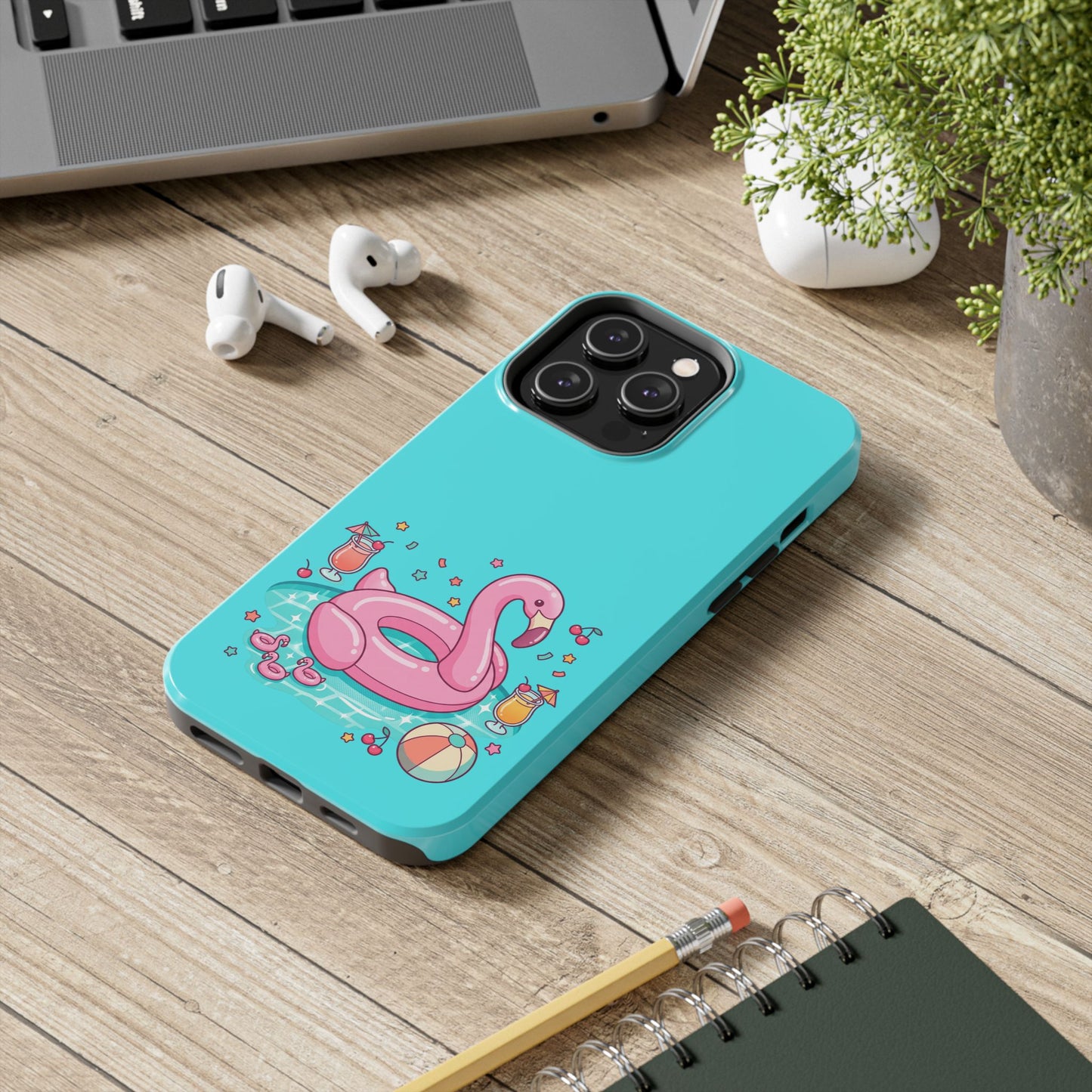 Flamingo Pool Party iPhone Case