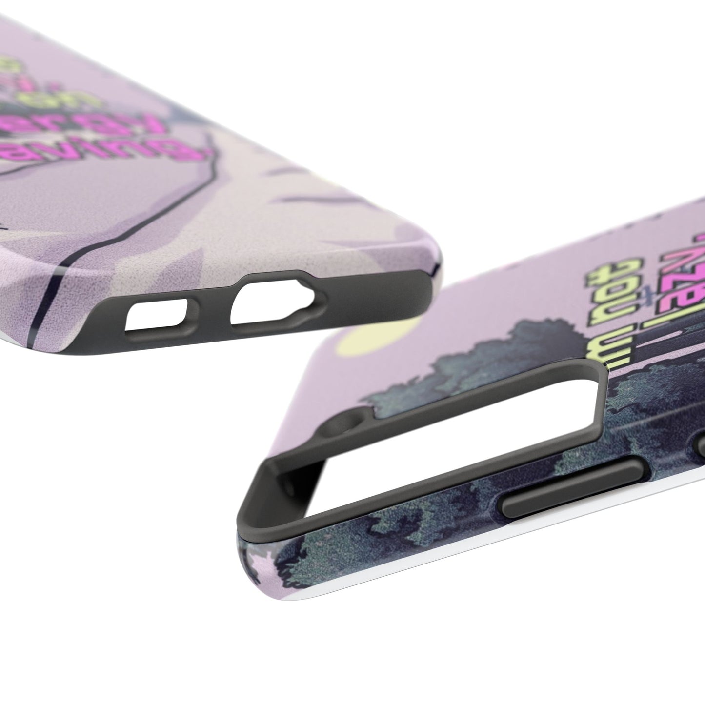 Humorous Tough Phone Case – "I'm Not Lazy, I'm On Energy Saving"