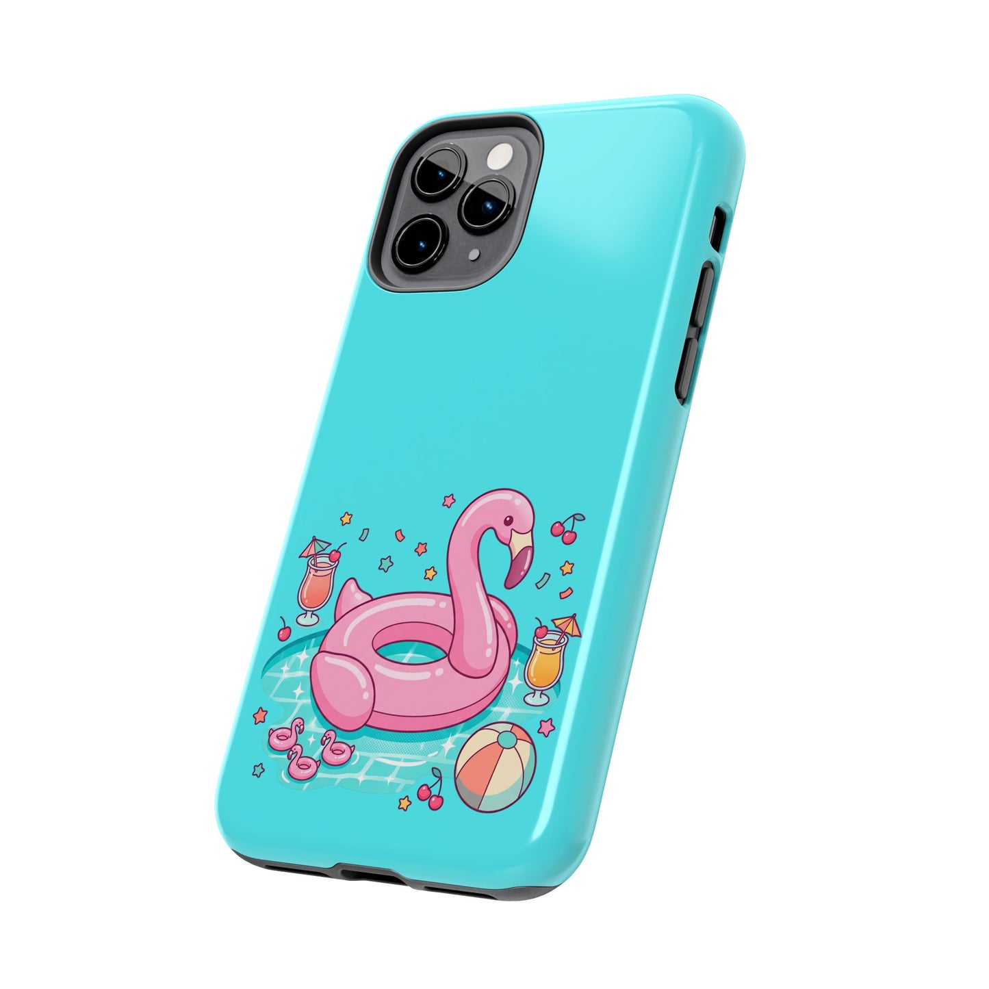 Flamingo Pool Party iPhone Case