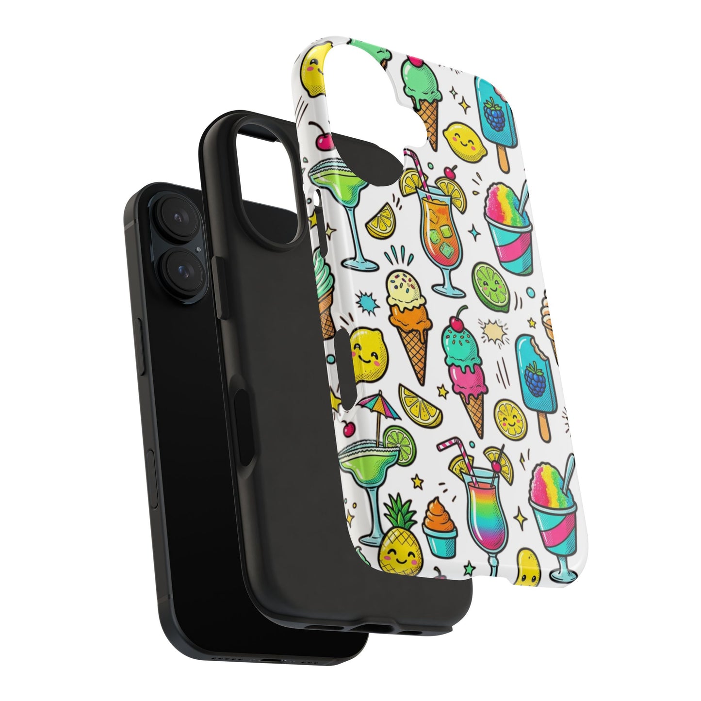 Tough Phone Case — Summer Ice Cream & Cocktails Pattern
