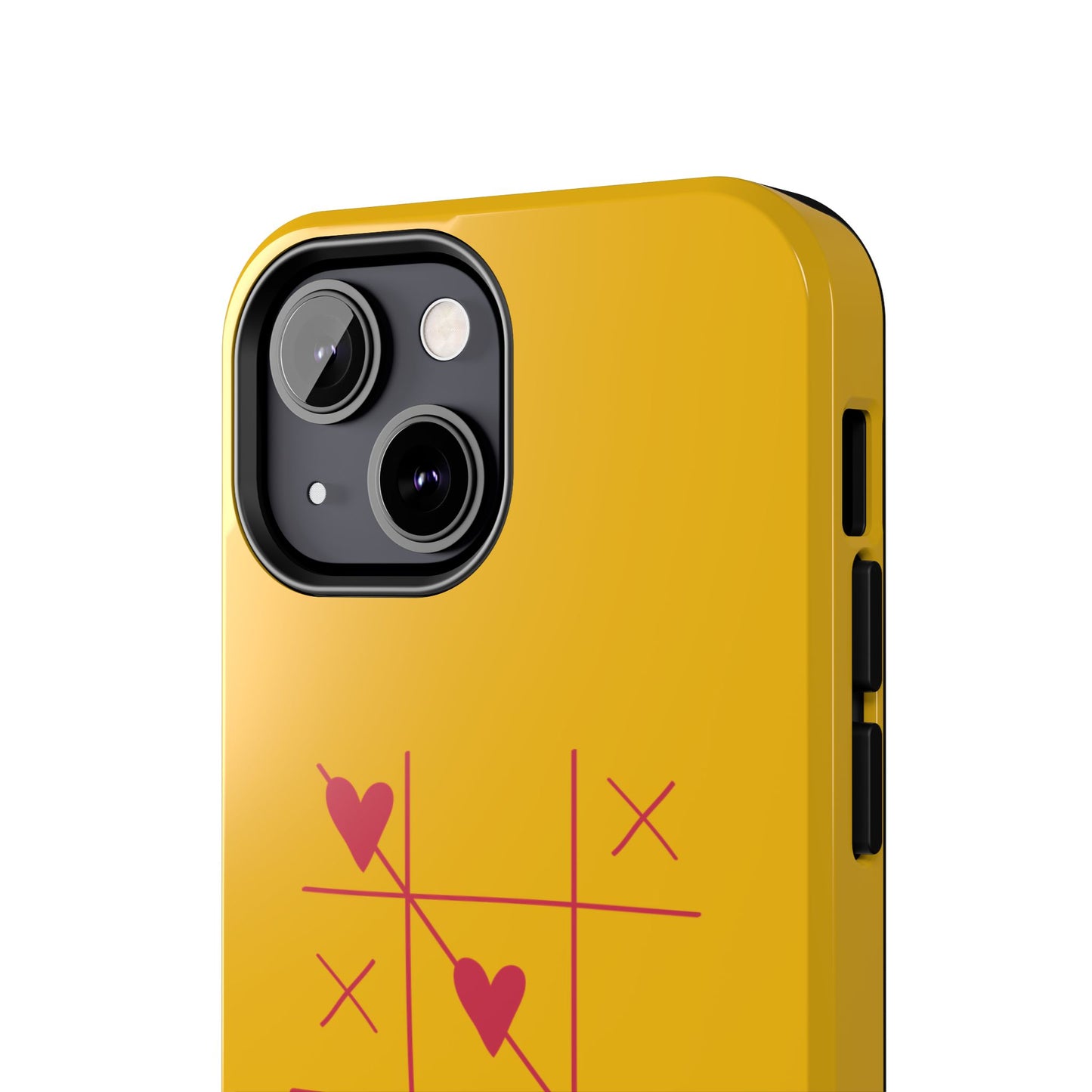 Heart Game Tough Phone Case - Fun Yellow Design for Gamers & Loved Ones - for iPhone