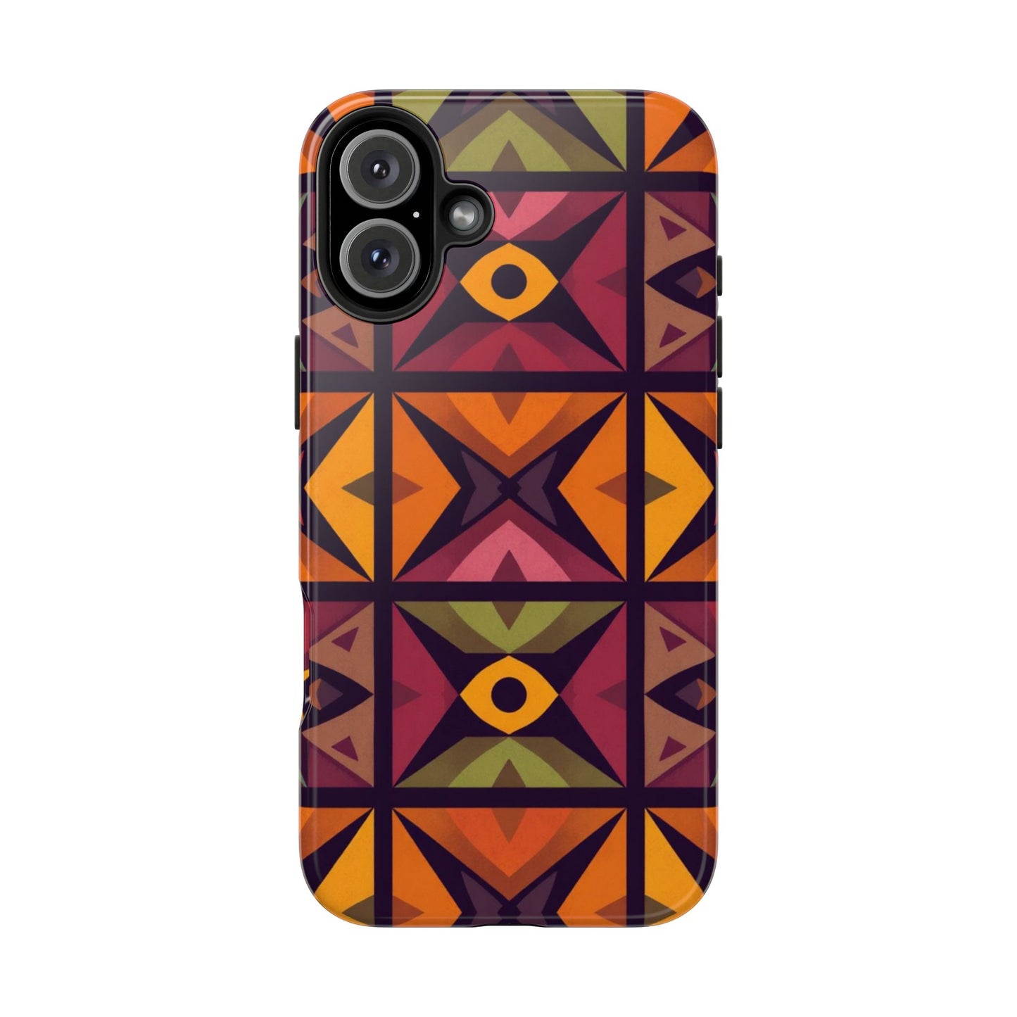 Vibrant Tribal Geometric Tough Phone Case - Colorful Protection for Your iPhone