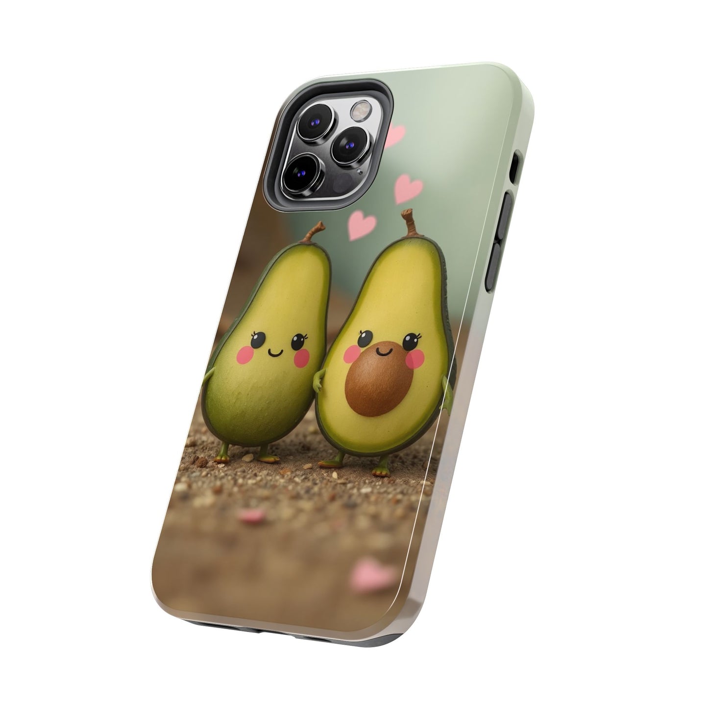 Cute Avocado Phone Case, Funny Tough Case, Quirky Phone Accessory, Gifts for Foodies, Valentine's Day Present