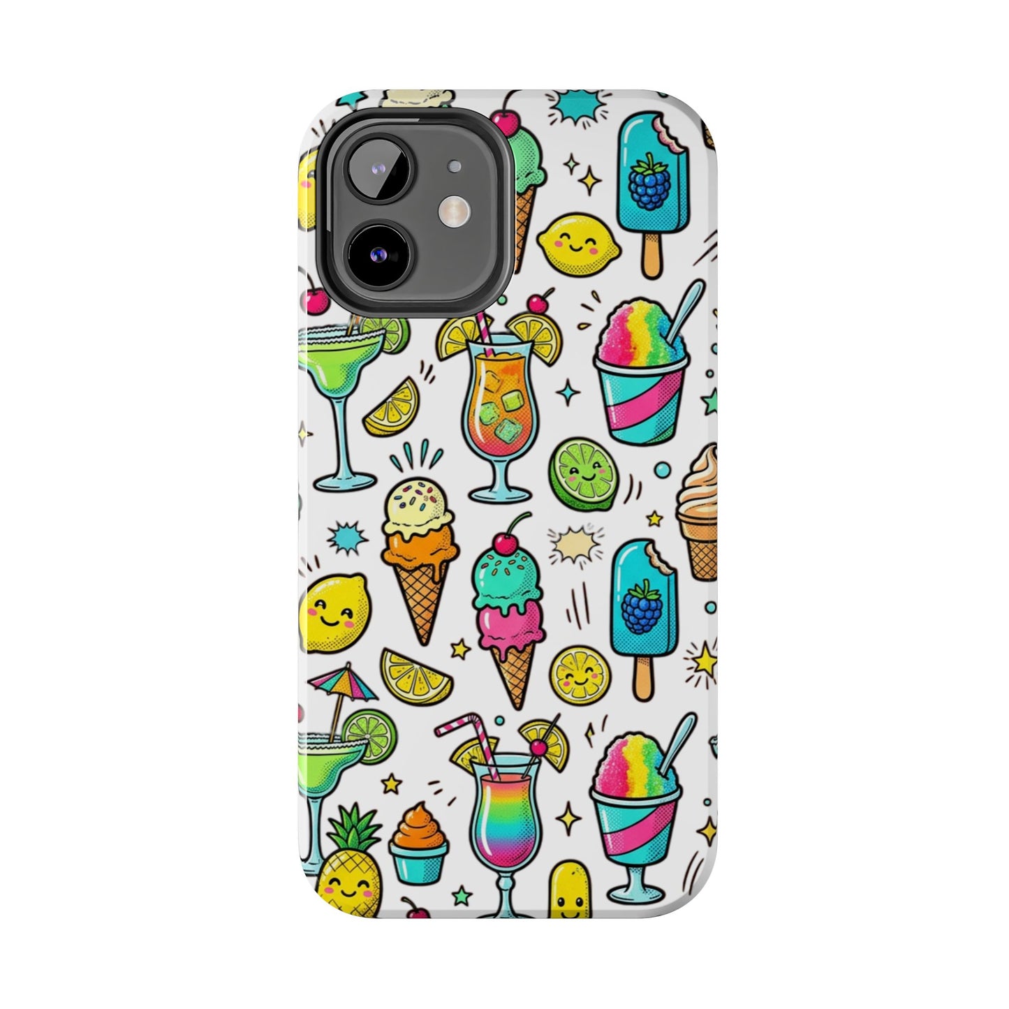 Tough Phone Case — Summer Ice Cream & Cocktails Pattern