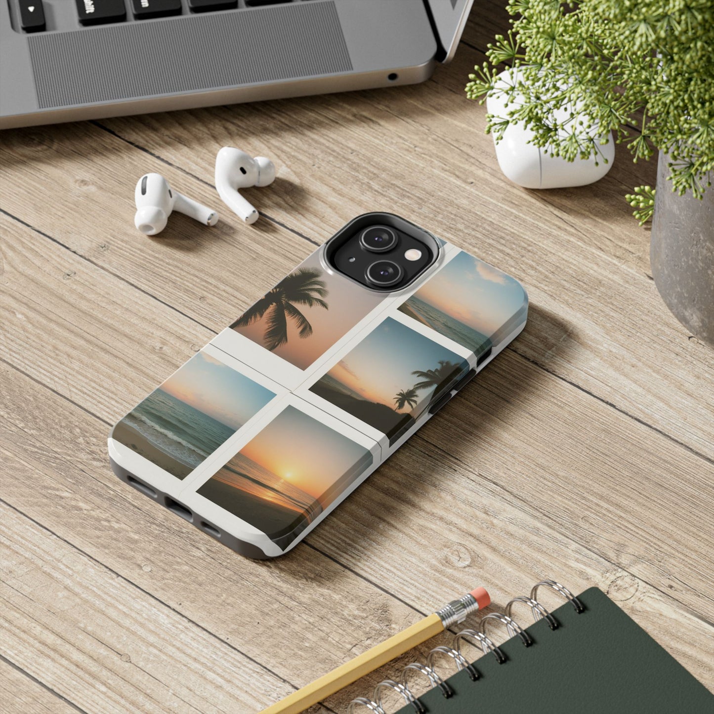 Tropical Sunset Tough Phone Case - Beach Vibes for Summer Adventures