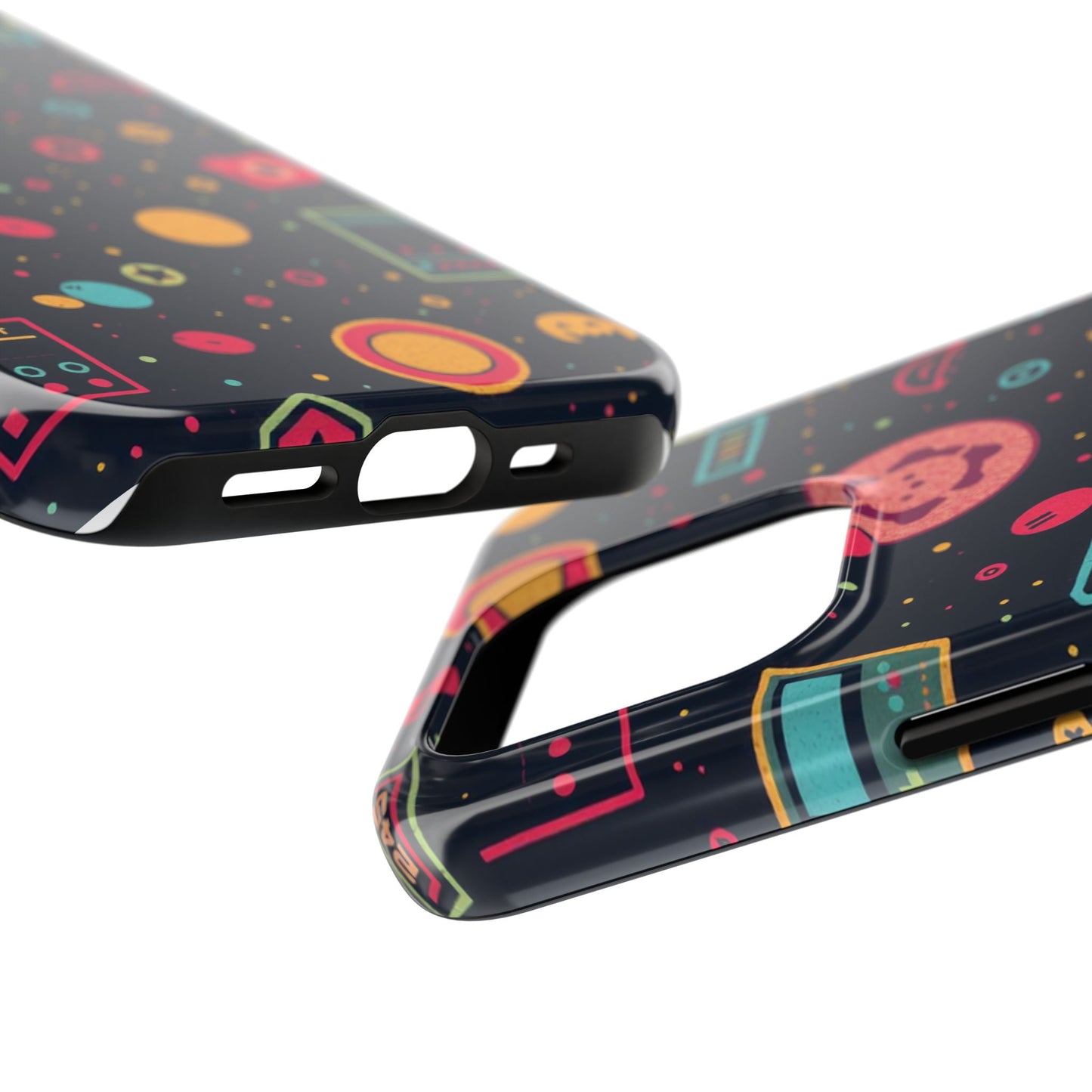 Colorful Space-Themed Tough Phone Case - Fun & Durable Protection for All Ages - for iPhone