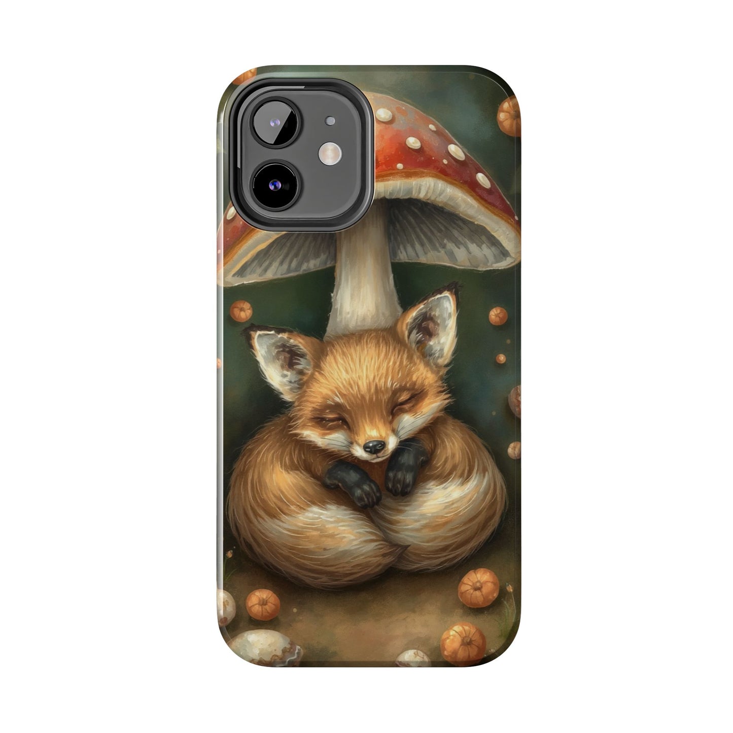 Cute Fox & Mushroom Phone Case - Tough Protective Cover