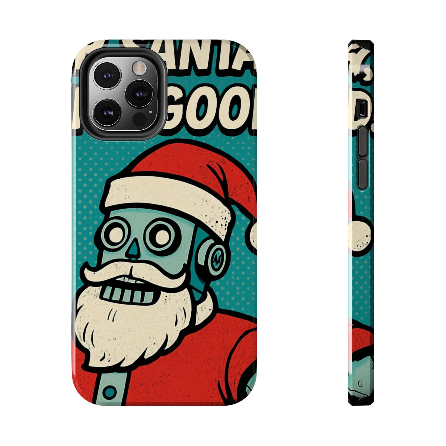 Santa Robot Phone Case - Durable Tough Design for Holidays