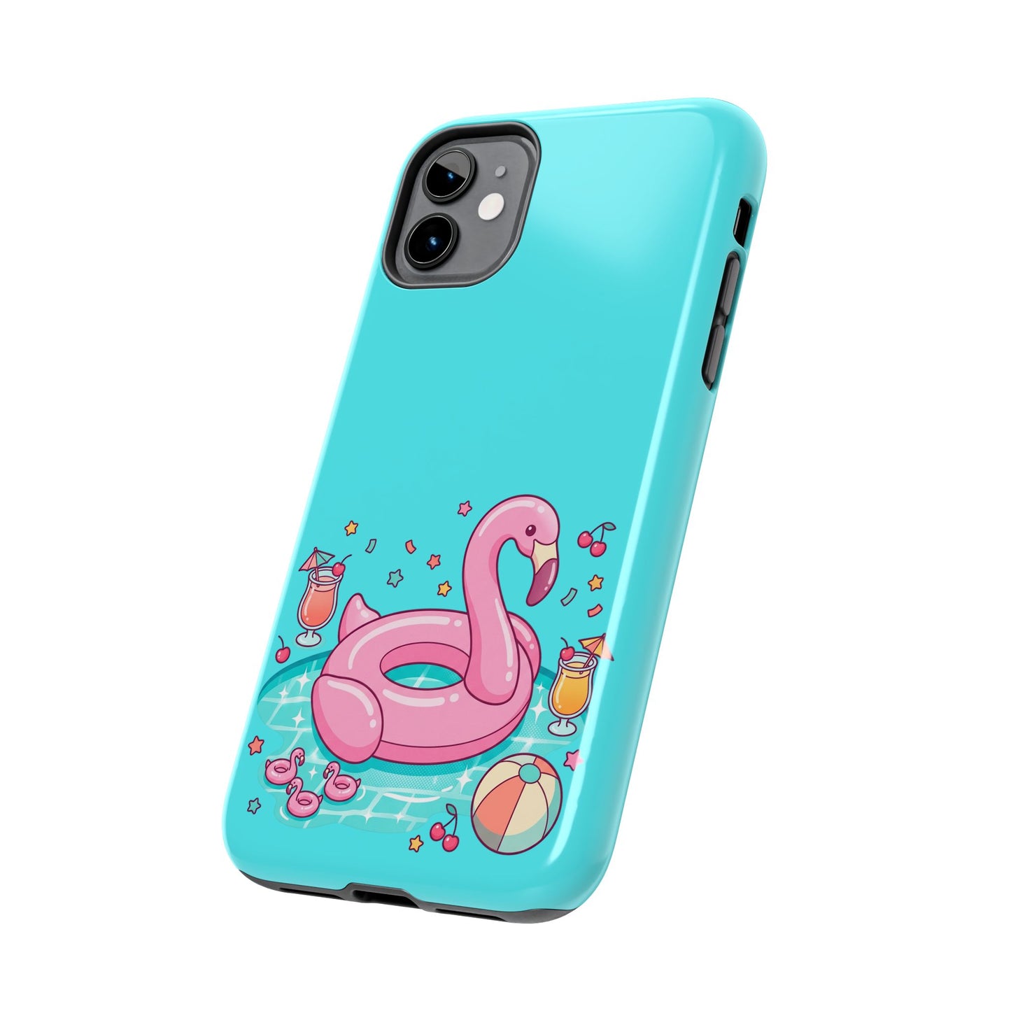 Flamingo Pool Party iPhone Case