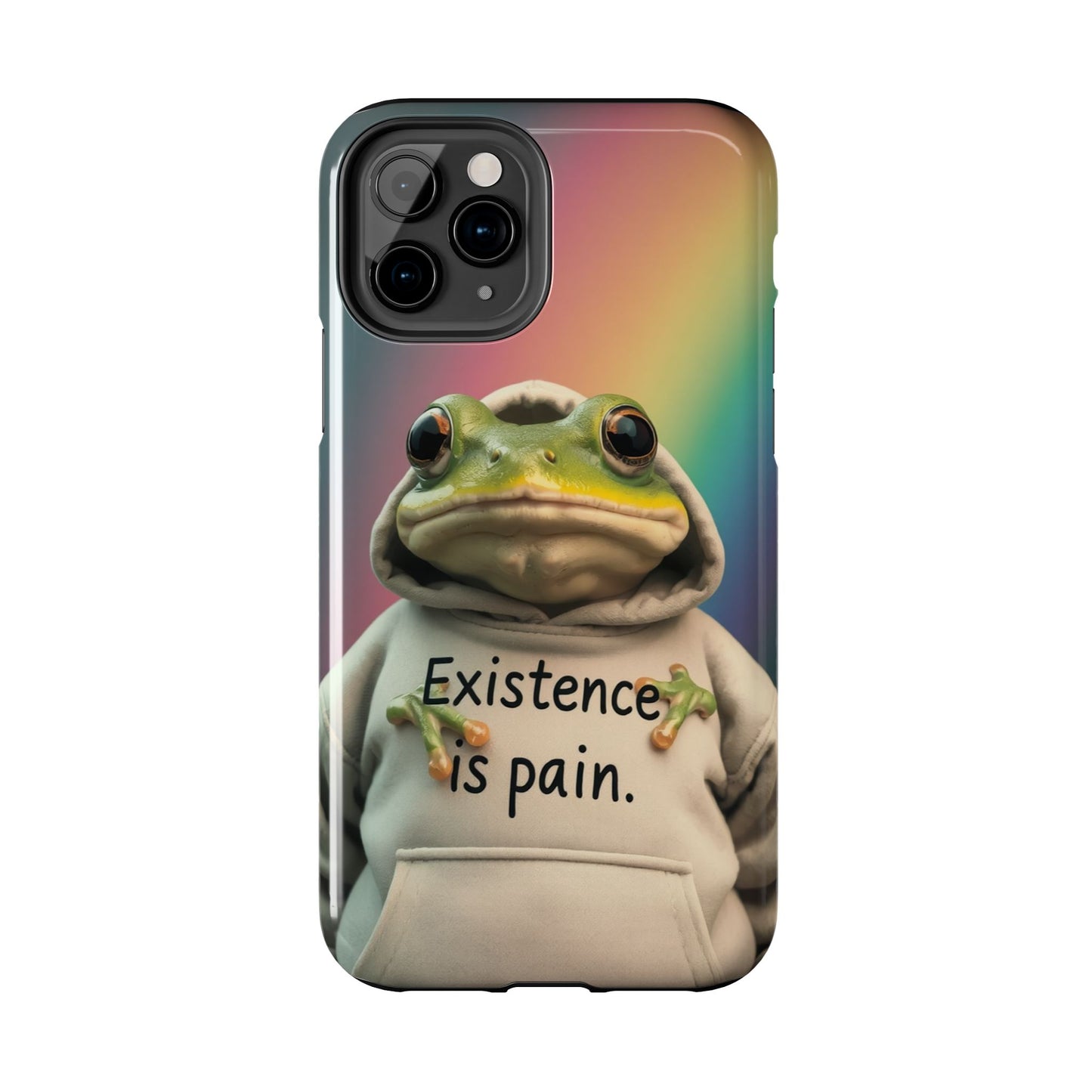 Existence is Pain Frog Phone Case - Tough & Stylish
