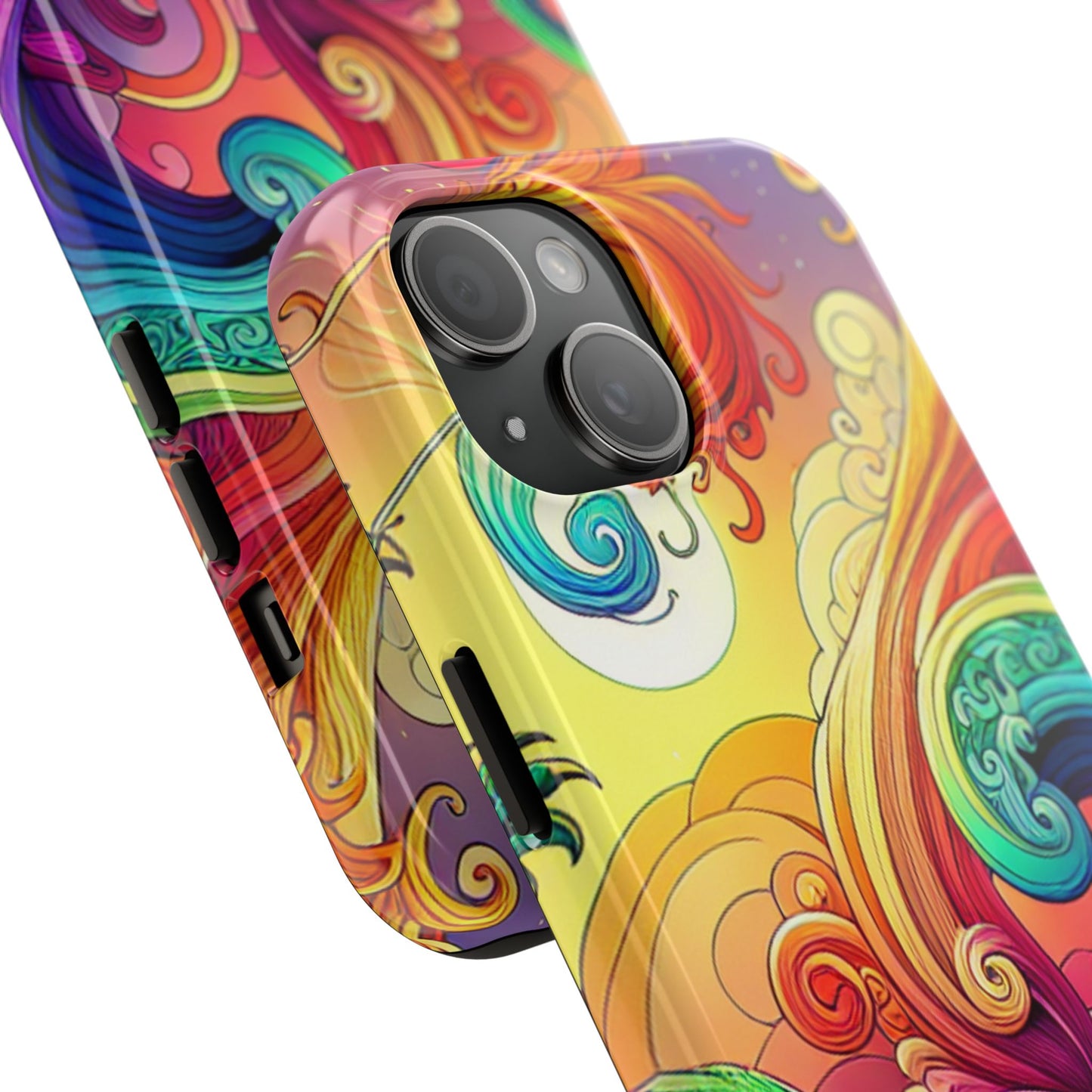 Fantasy Ocean Waves Tough Phone Case - Colorful Protective Cover - for iPhone