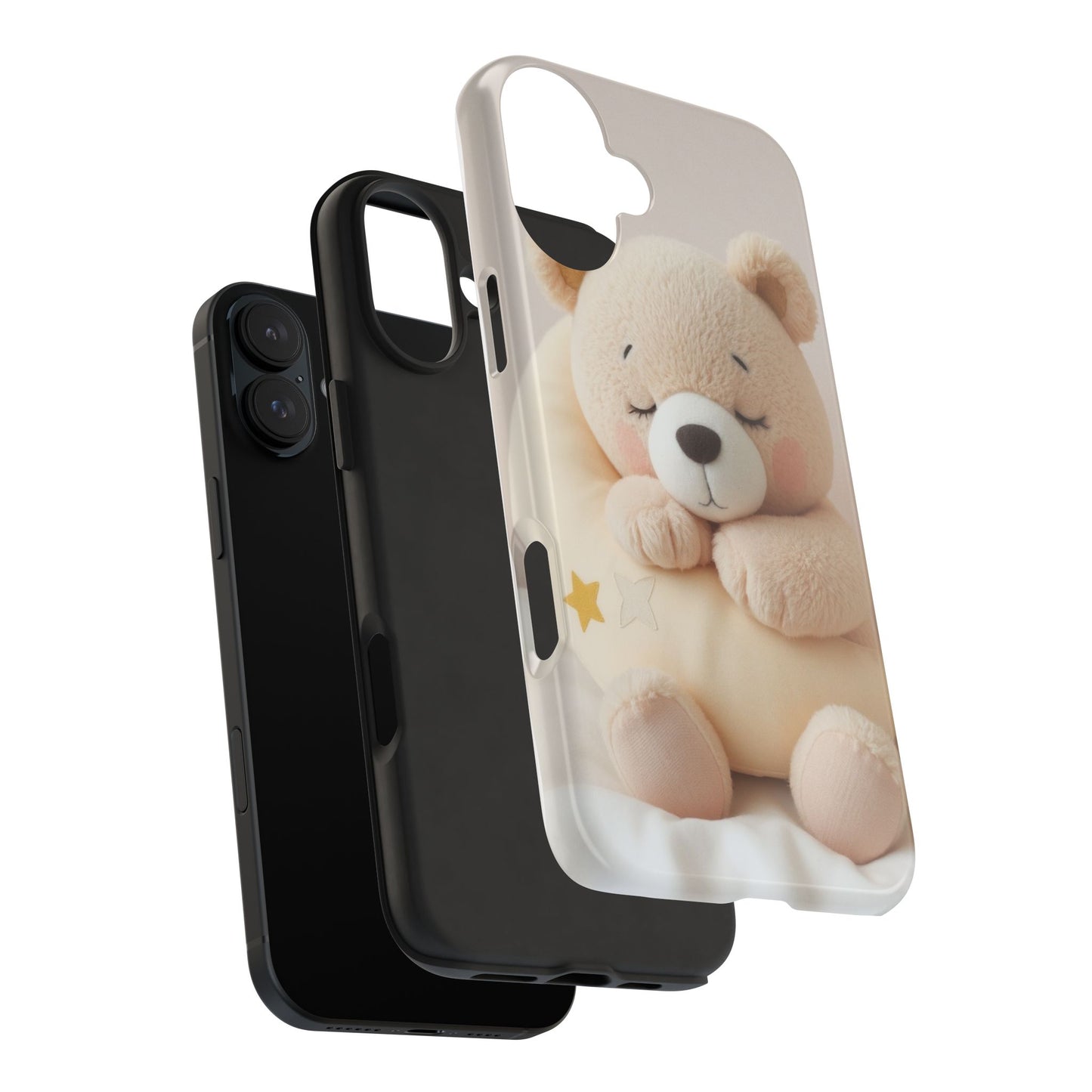Cute Bear Tough Phone Case - Adorable Baby Animal Design for Kids & Adults