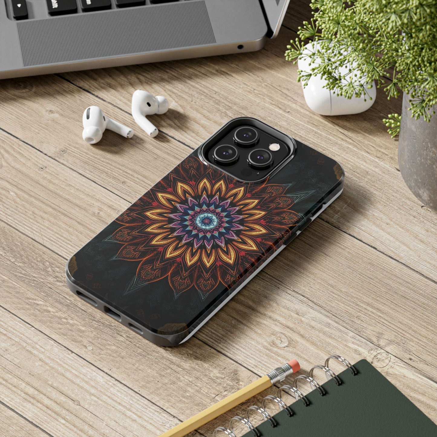 Mystic Mandala Tough Phone Case - Durable Protection with Artistic Design - for iPhone