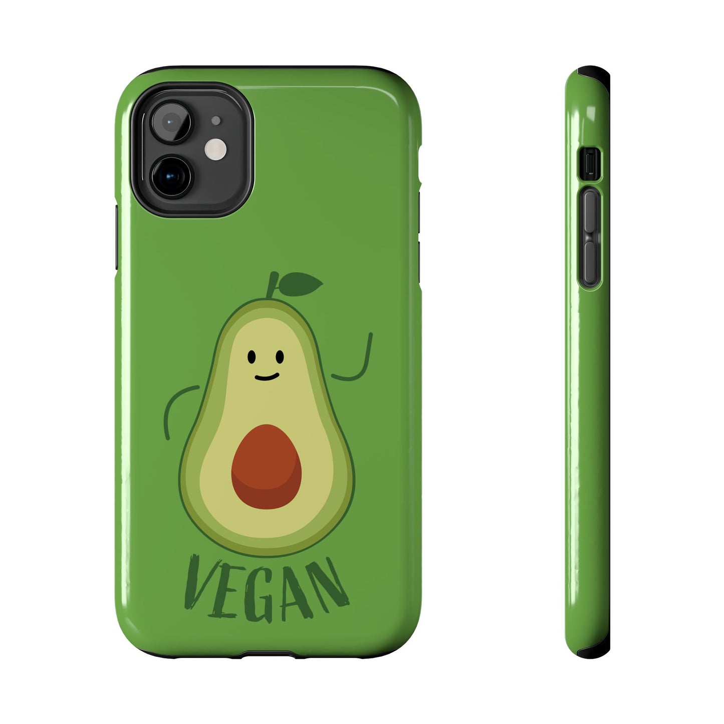 Vegan Avocado Tough Phone Case - Cute & Durable Phone Cover - for iPhone