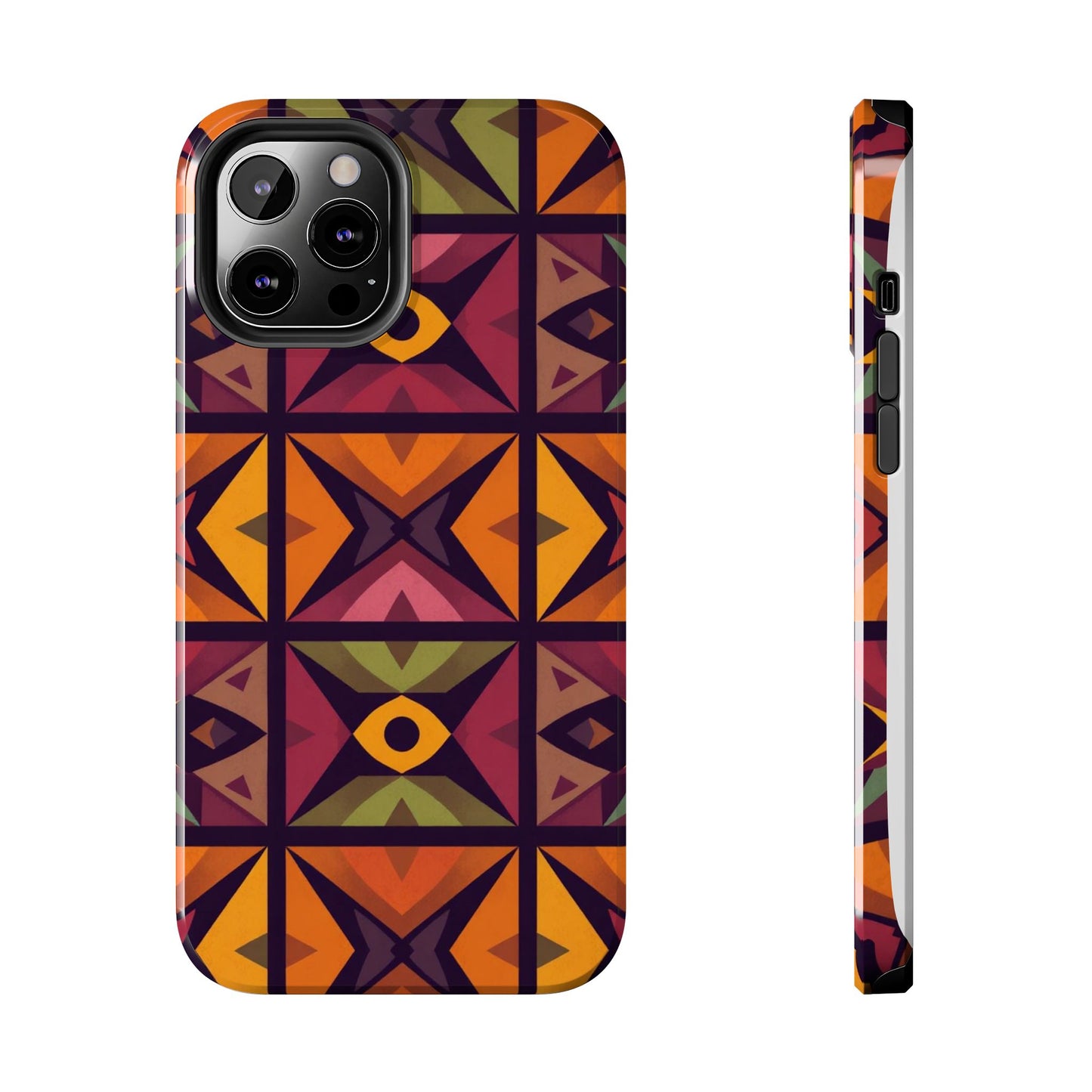 Vibrant Tribal Geometric Tough Phone Case - Colorful Protection for Your iPhone