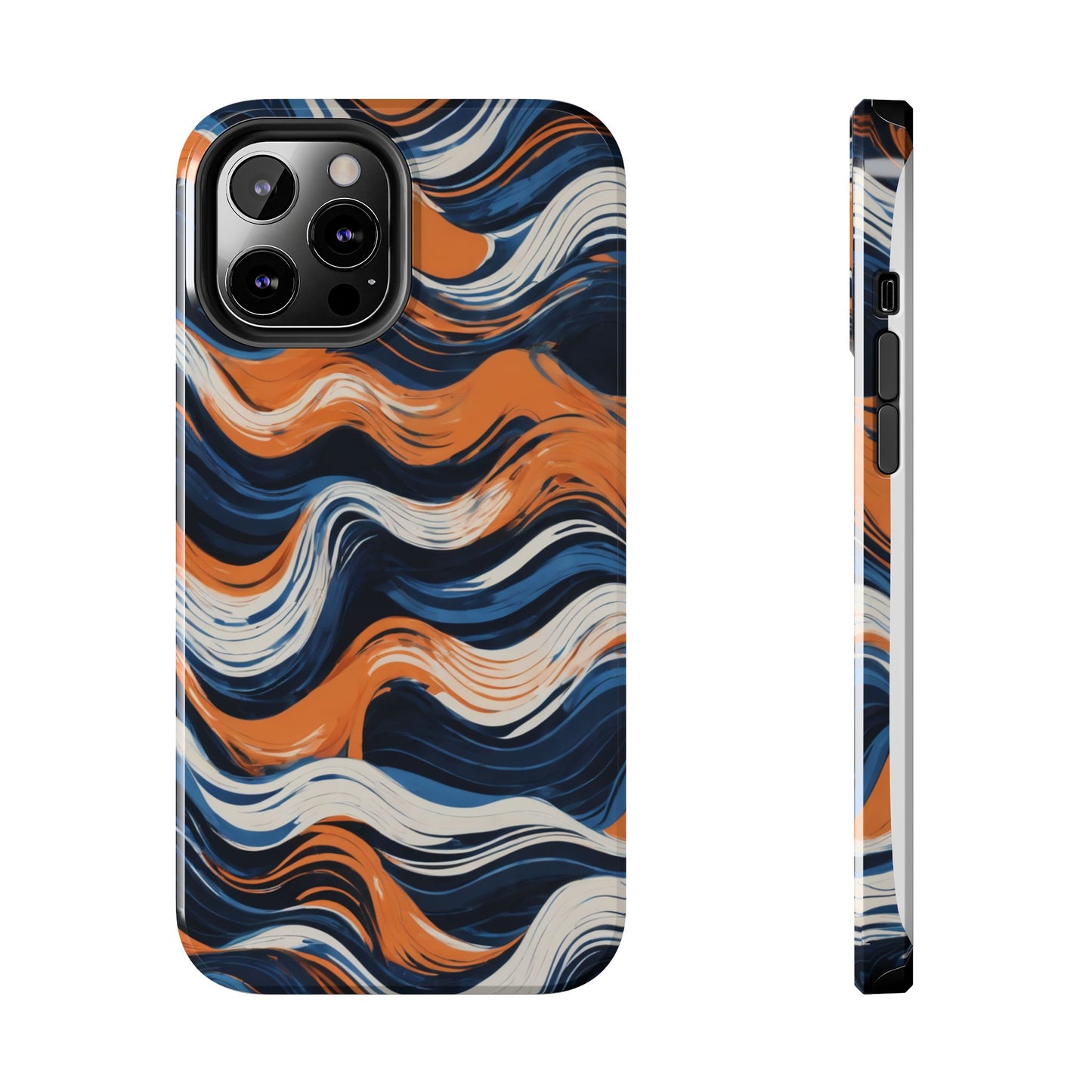 Wave Pattern Tough Phone Case - Stylish and Durable for Modern Lifestyle - for iPhone