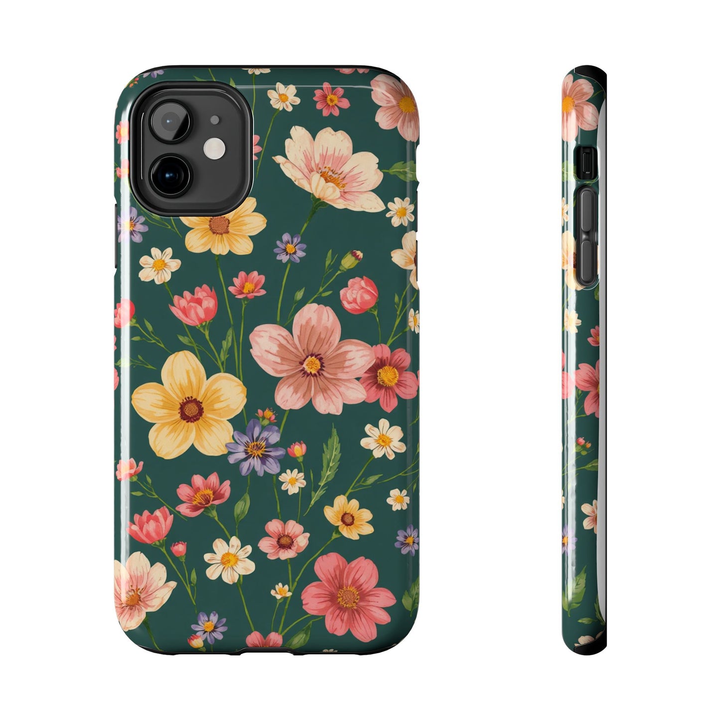 Vintage Spring Flowers Tough Phone Case - Durable Protection for iPhone