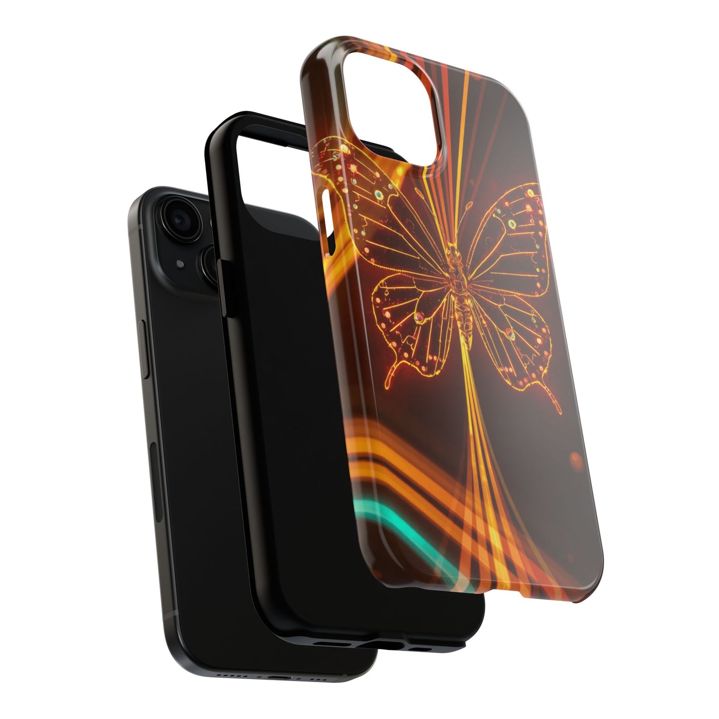 Elegant Butterfly Tough Phone Case - Stylish Protection for Nature Lovers