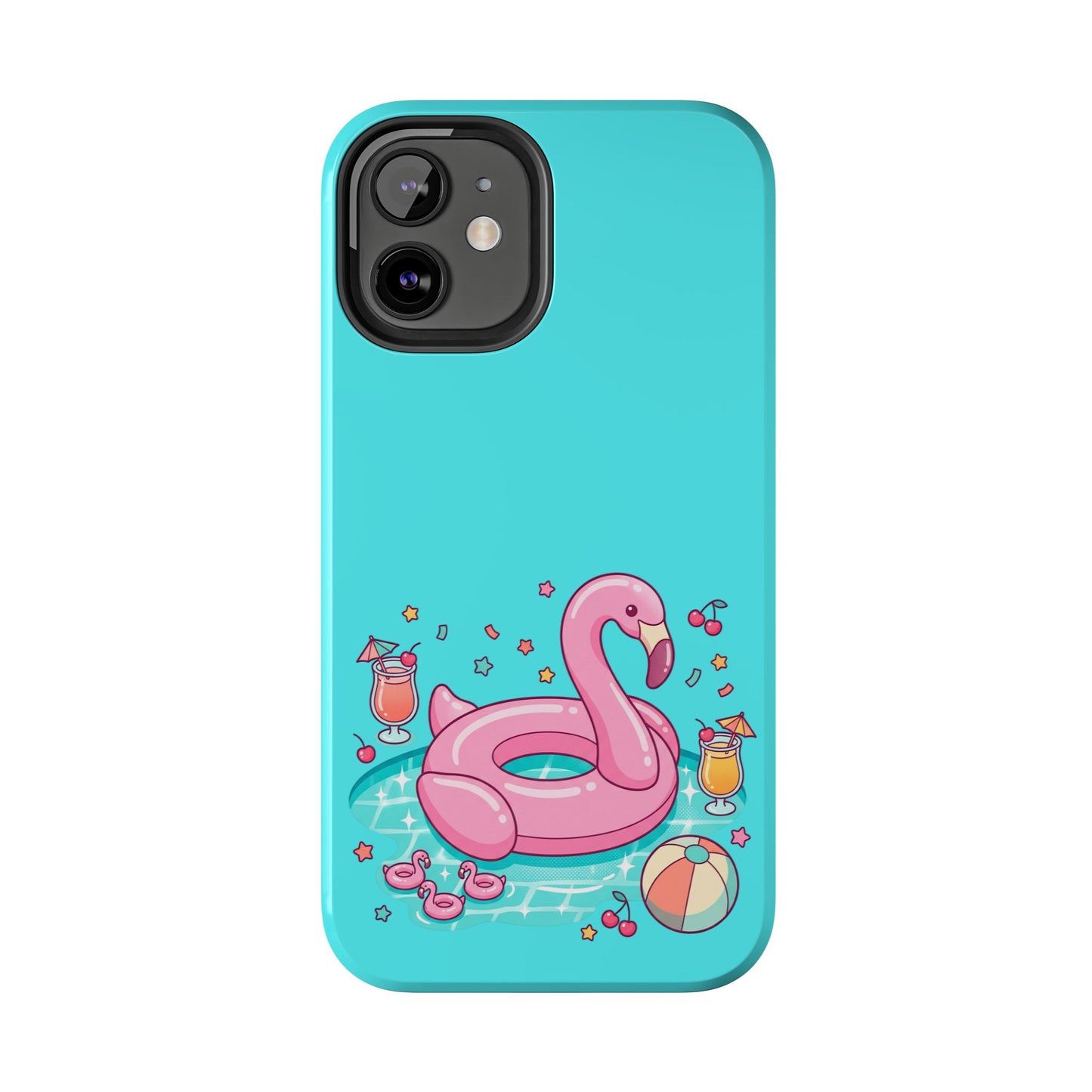 Flamingo Pool Party iPhone Case
