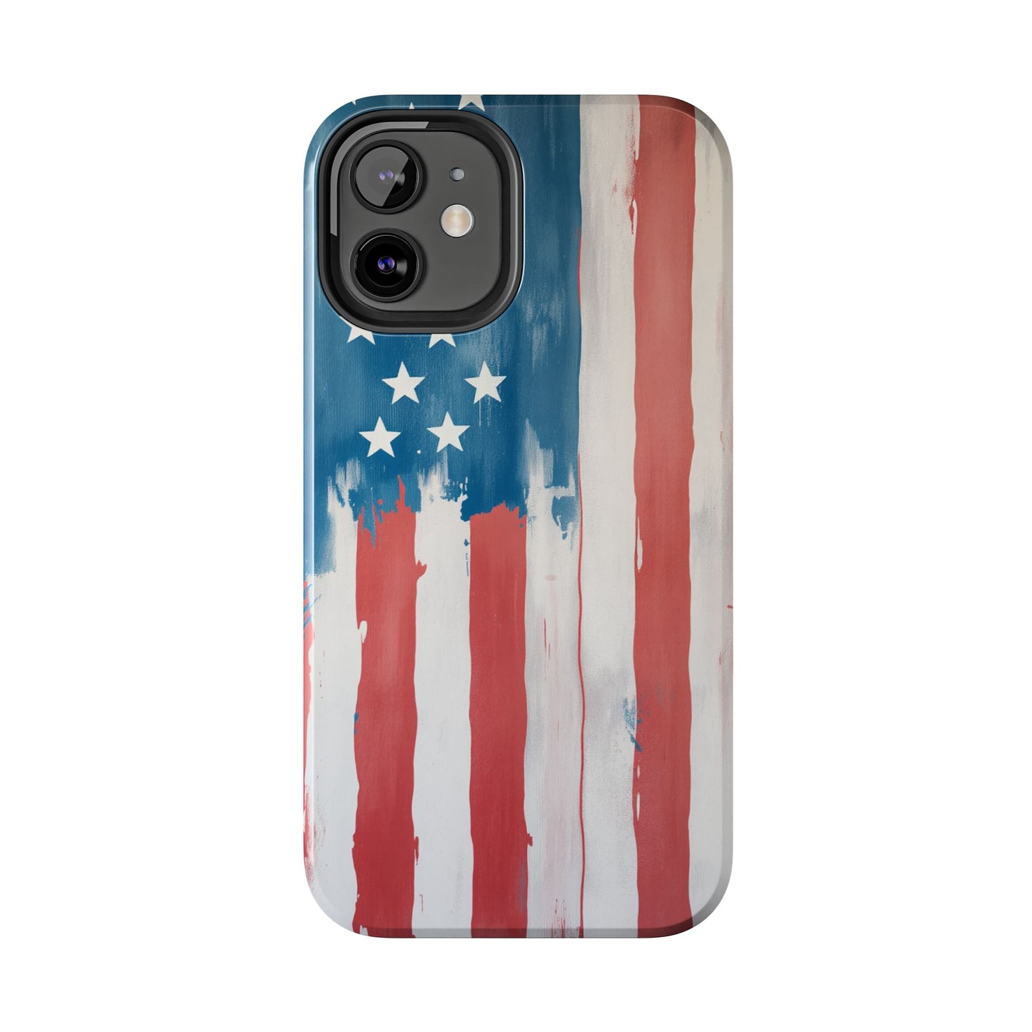 Patriotic Tough Phone Cases - Abstract USA Flag Design for Durable Protection - for iPhone