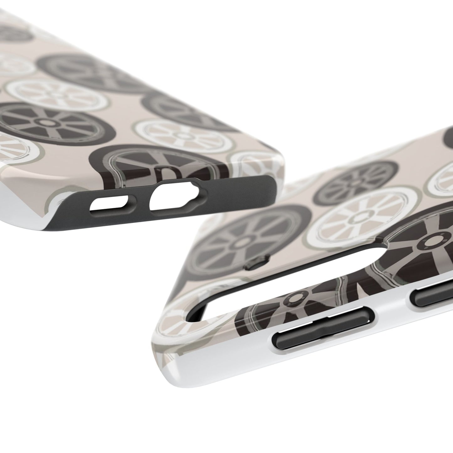 Racing Wheel Design Tough Phone Case – Durable Protection for Automotive Enthusiasts