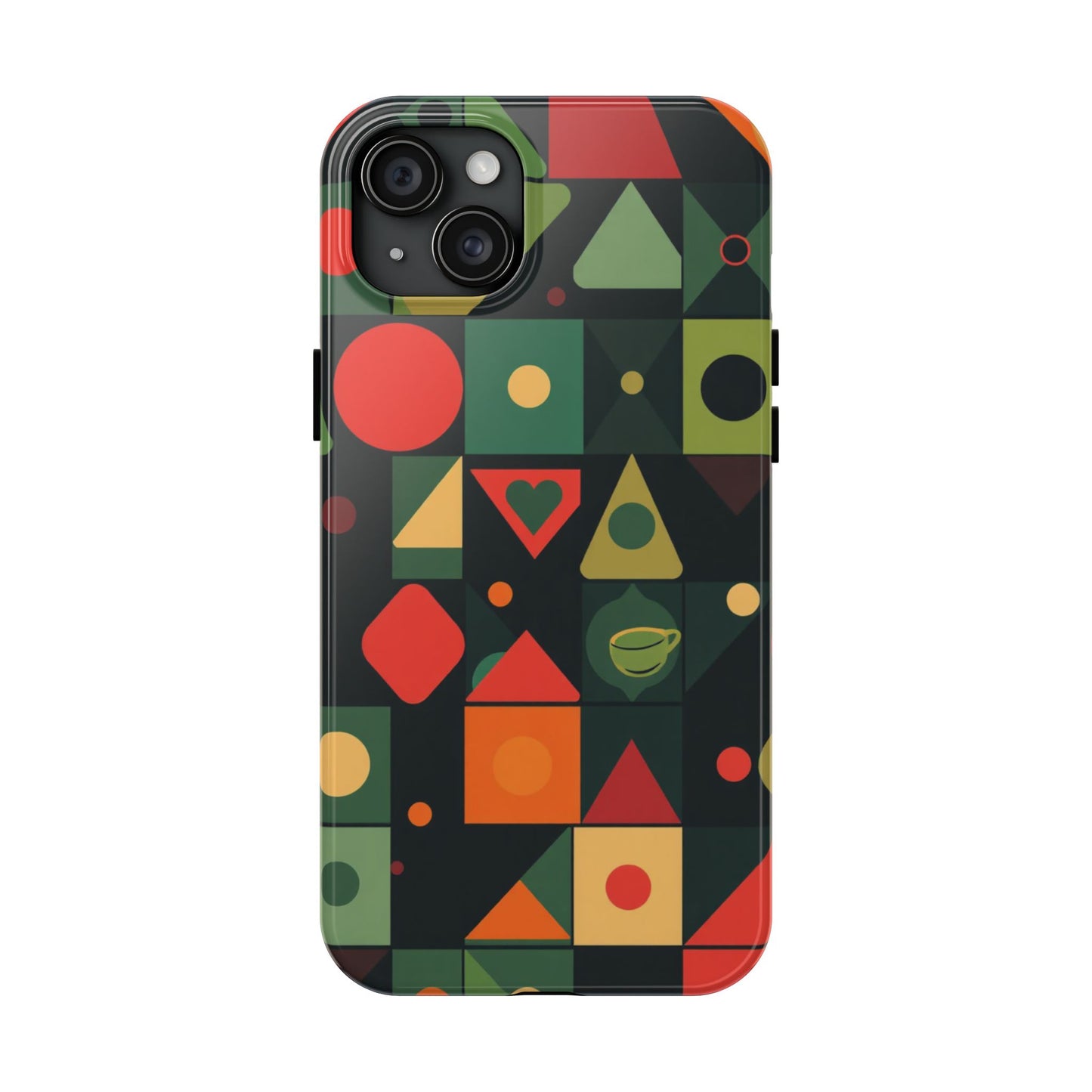 Vibrant Geometric Tough Phone Cases – Stylish Protection for Trendsetters - for iPhone
