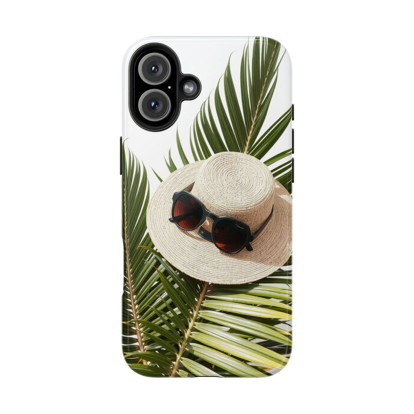 Tropical Phone Case - Summer Vibes with Hat & Sunglasses Design