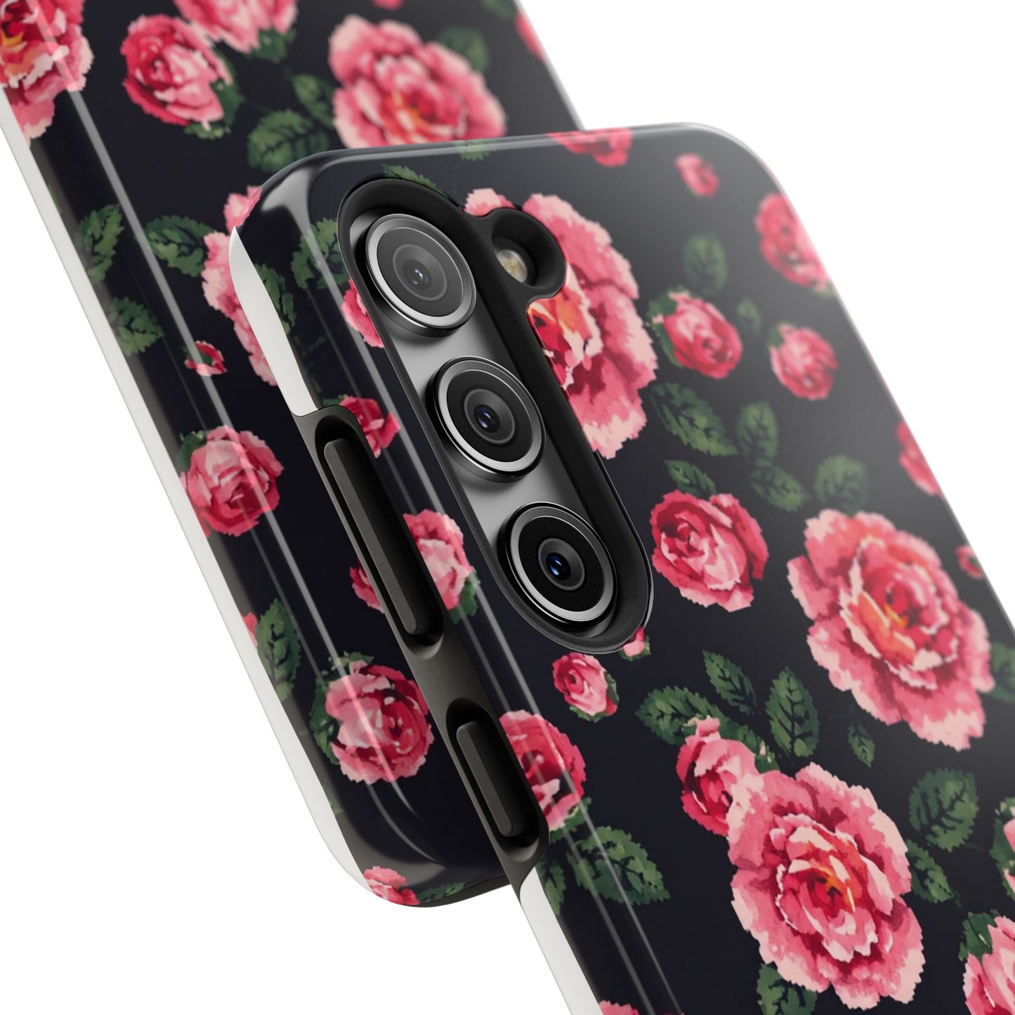 Pixelated Floral Tough Phone Case - Elegant Rose Design for Protection & Style - for iPhone
